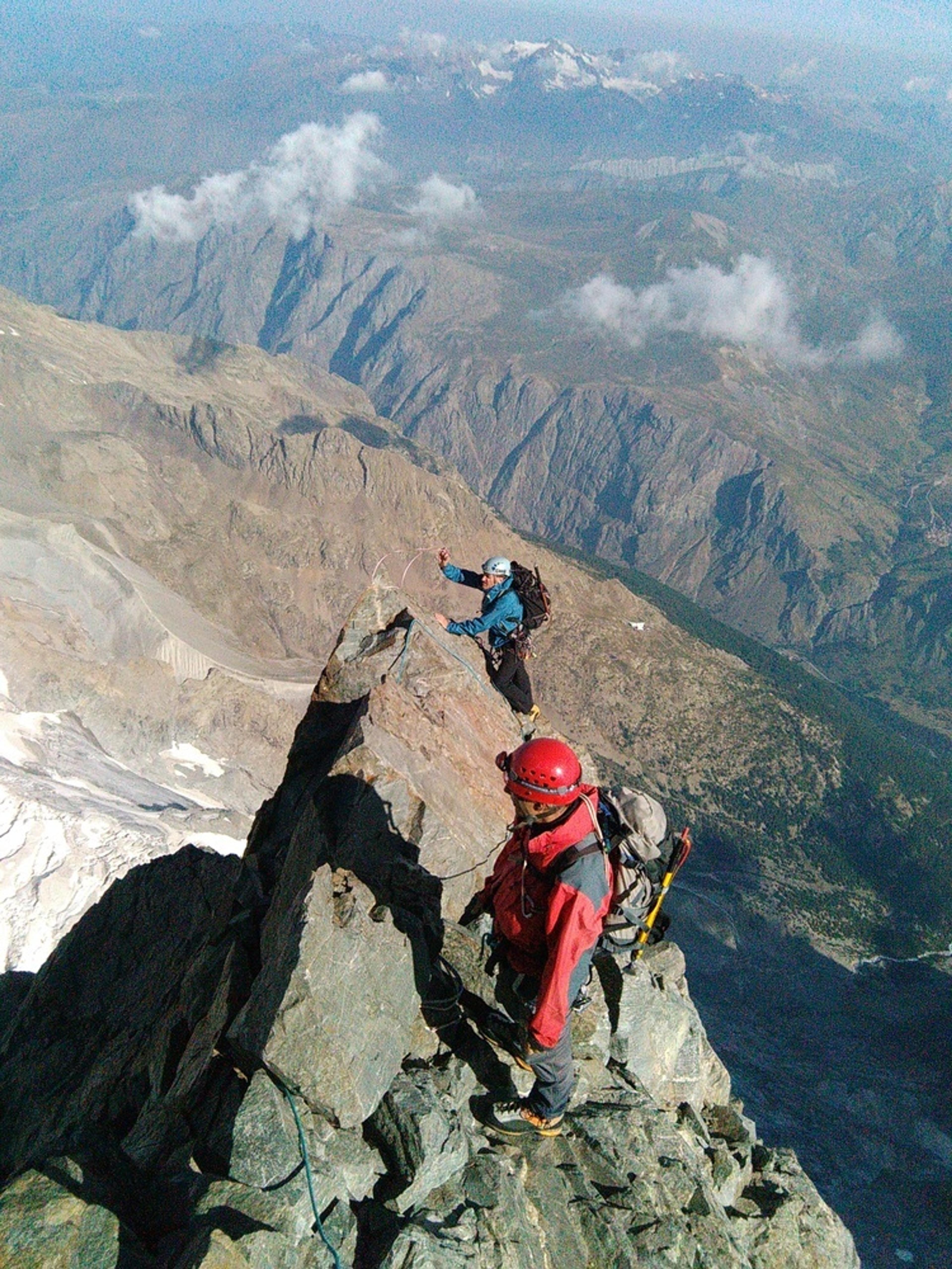 Traversée de la meije - Sortie du Chapeau du Capucin