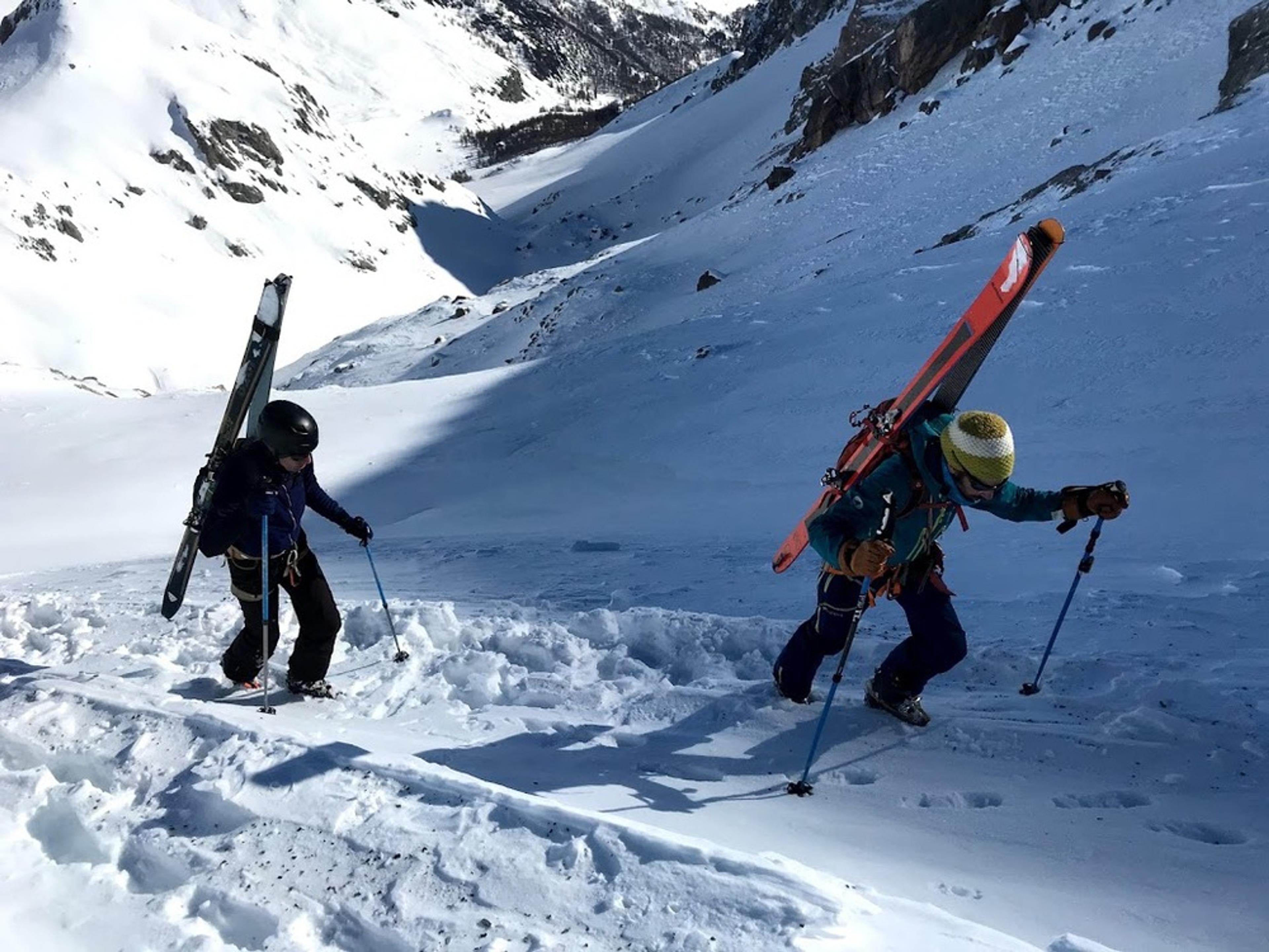 Stage freerando – Serre Chevalier – Traversée Montbrison – Session cramponnage sur la crête de la Groselière