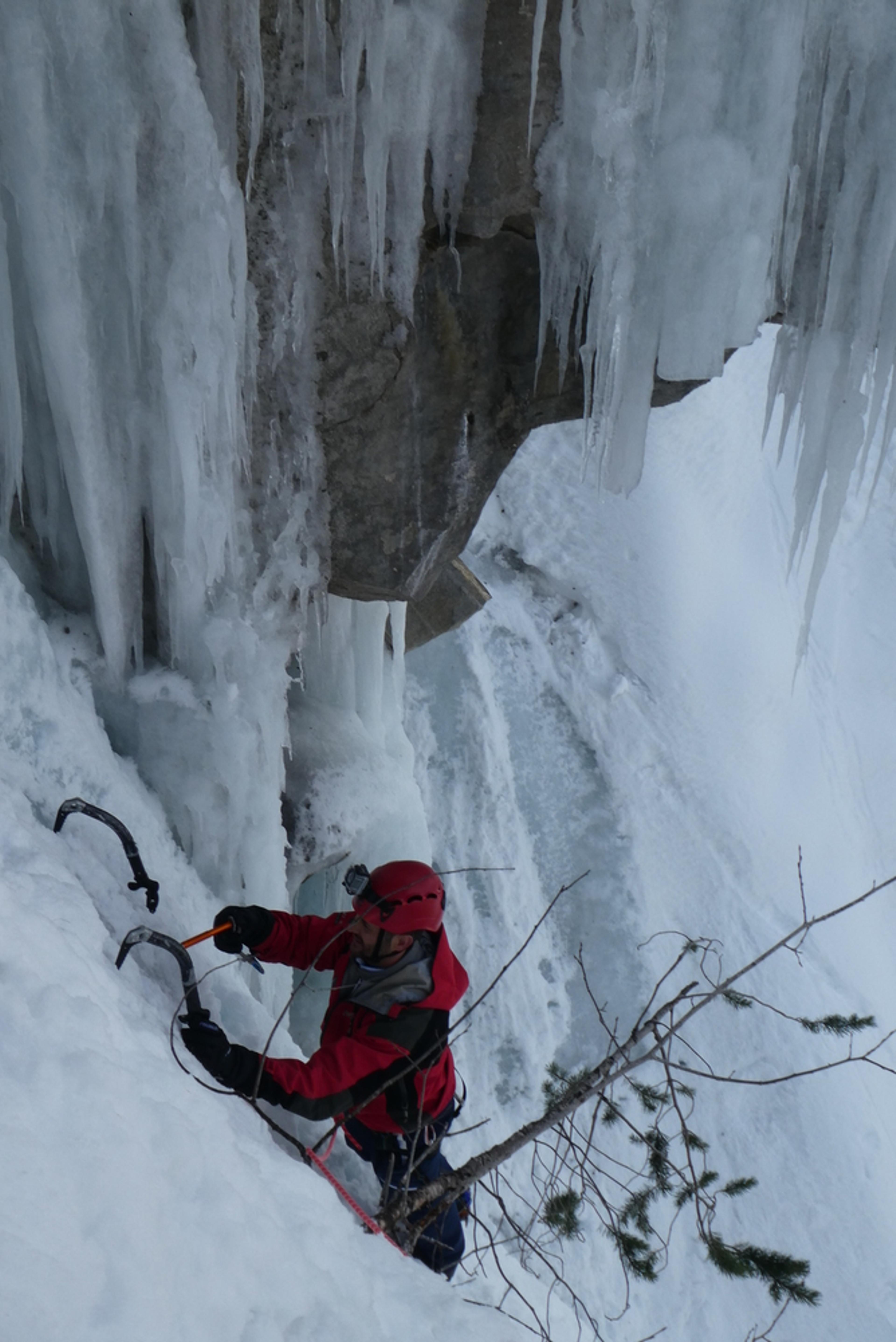 cascade de glace - Fracastorus - Belle ambiance dans le finish