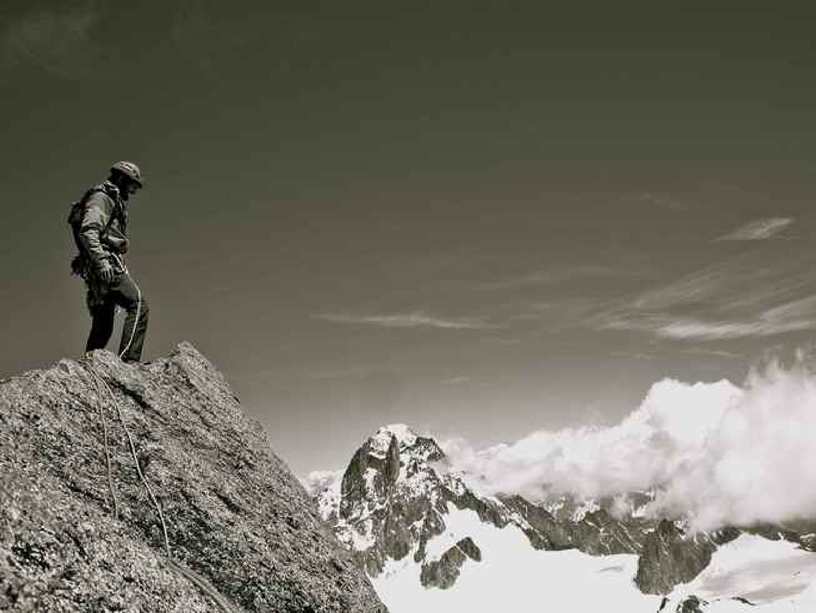 Au sommet du Grand Capucin