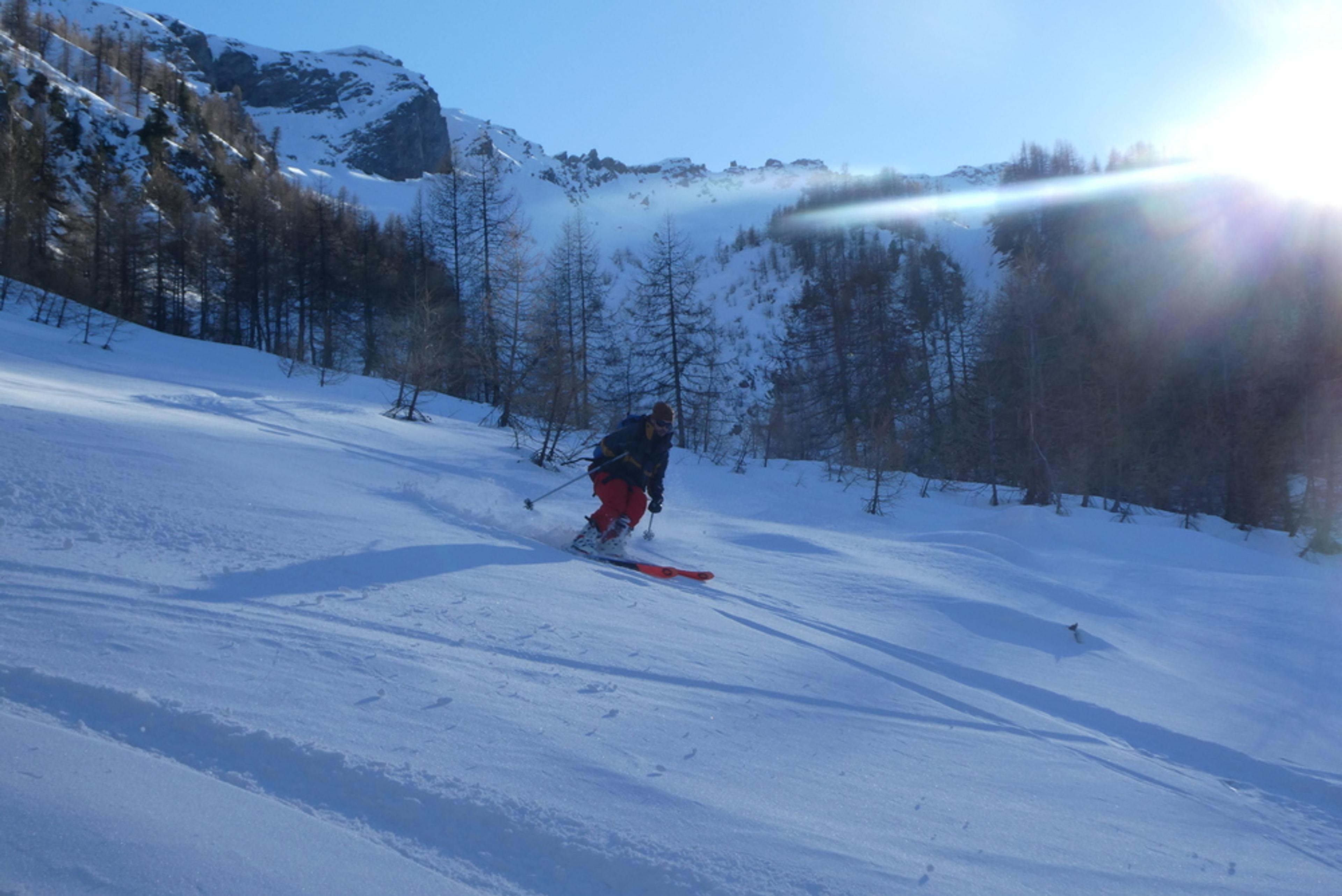 Raid ski randonnée Cerces - Le bas du Crouzet