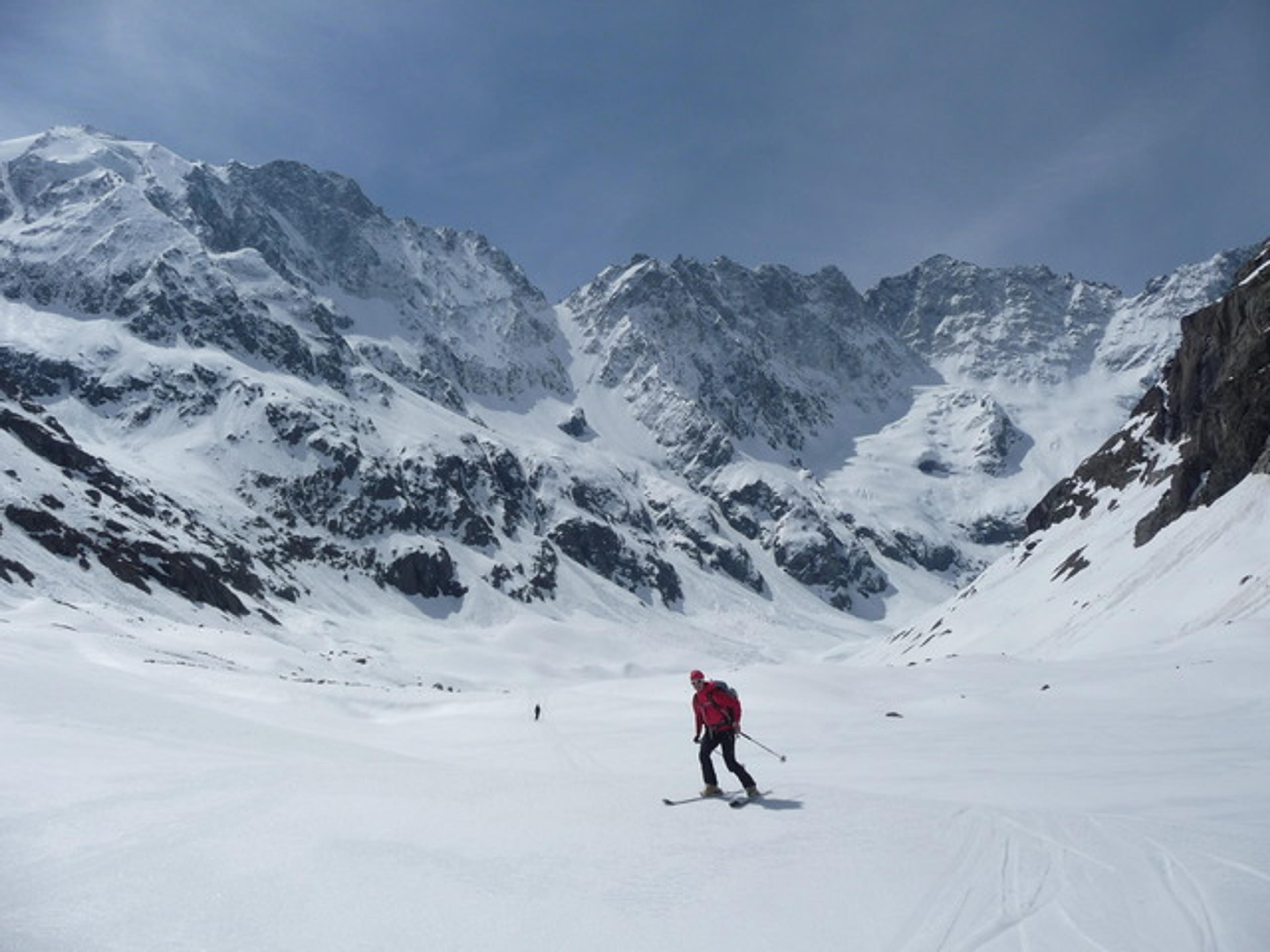 Le couloir Nord de Roche Faurio vu de la Plate des Agneaux