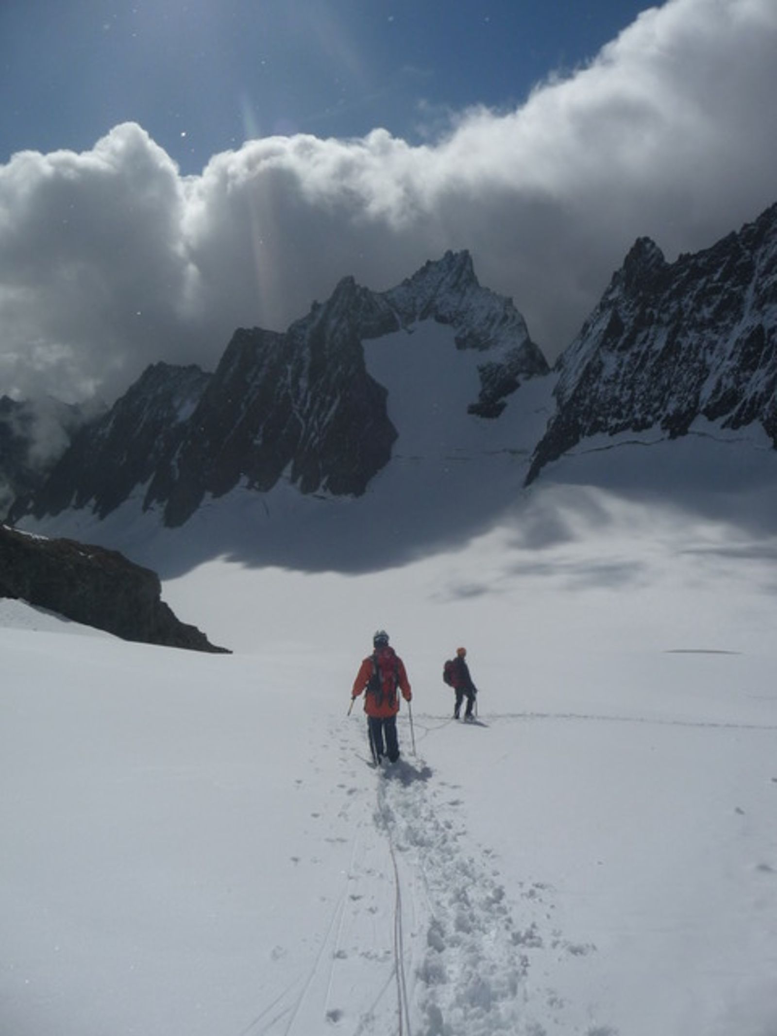 Roche Faurio - retour sur le glacier