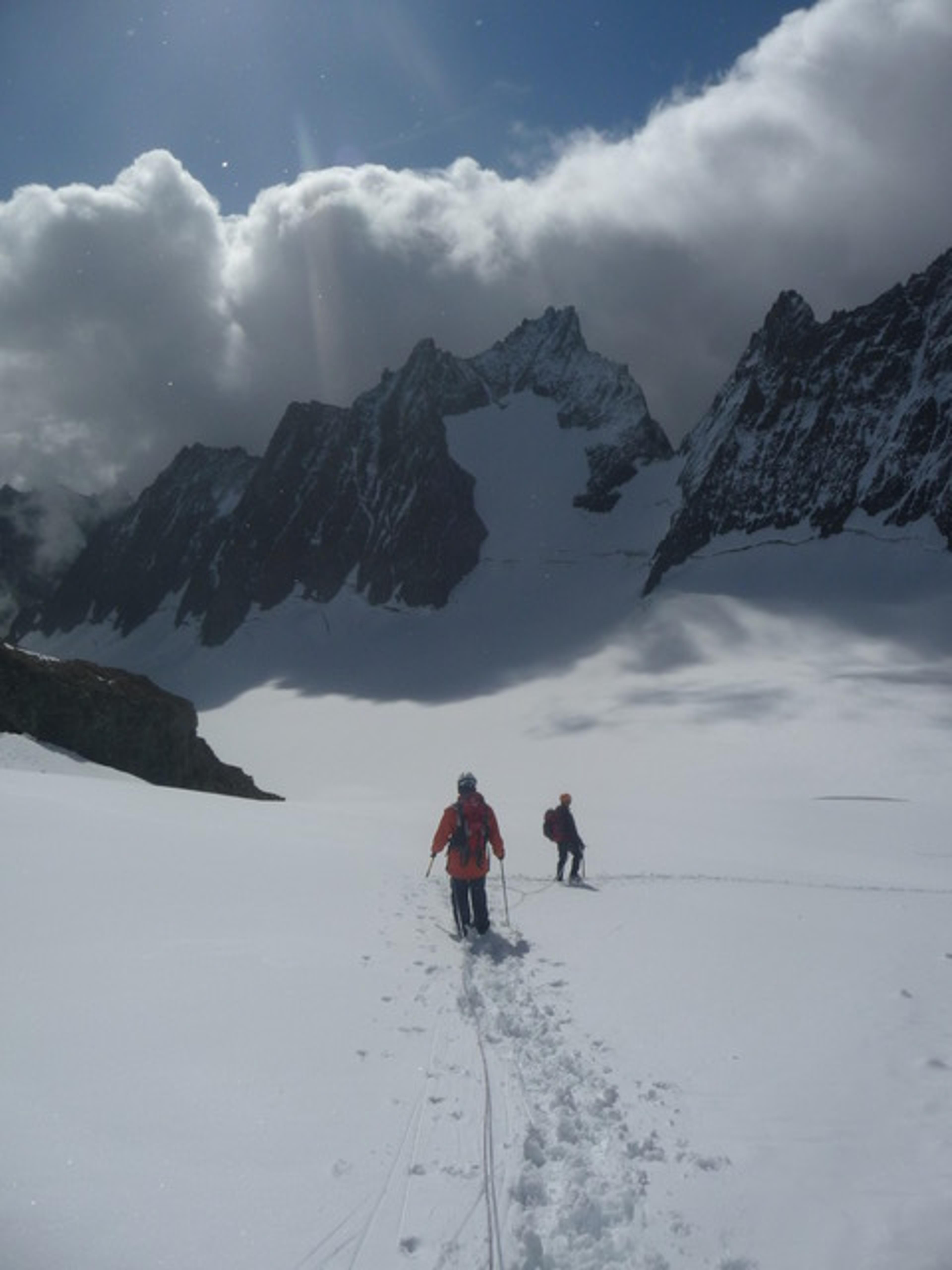 Roche Faurio - retour sur le glacier