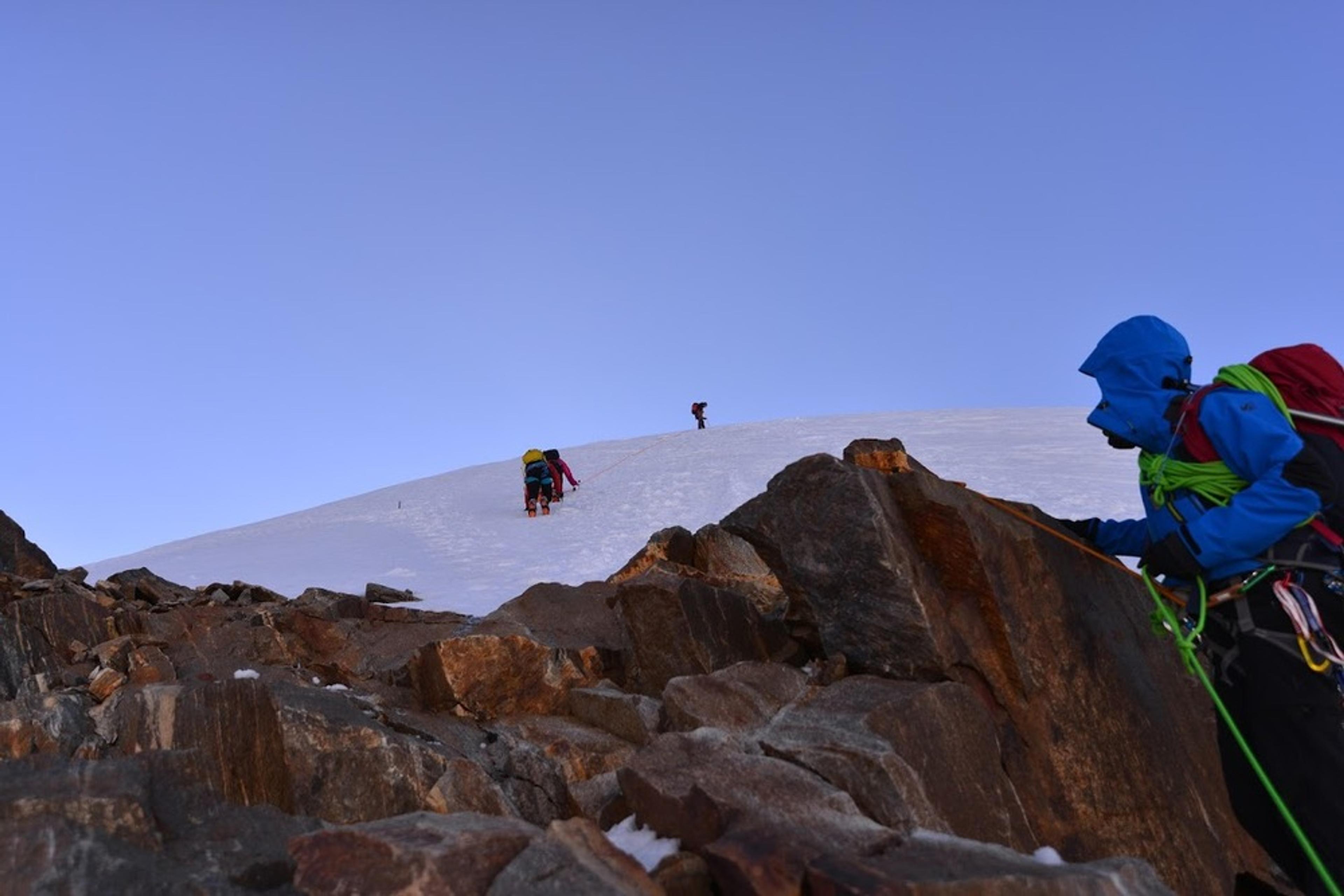 Le passage clé du Naso del Lyskamm