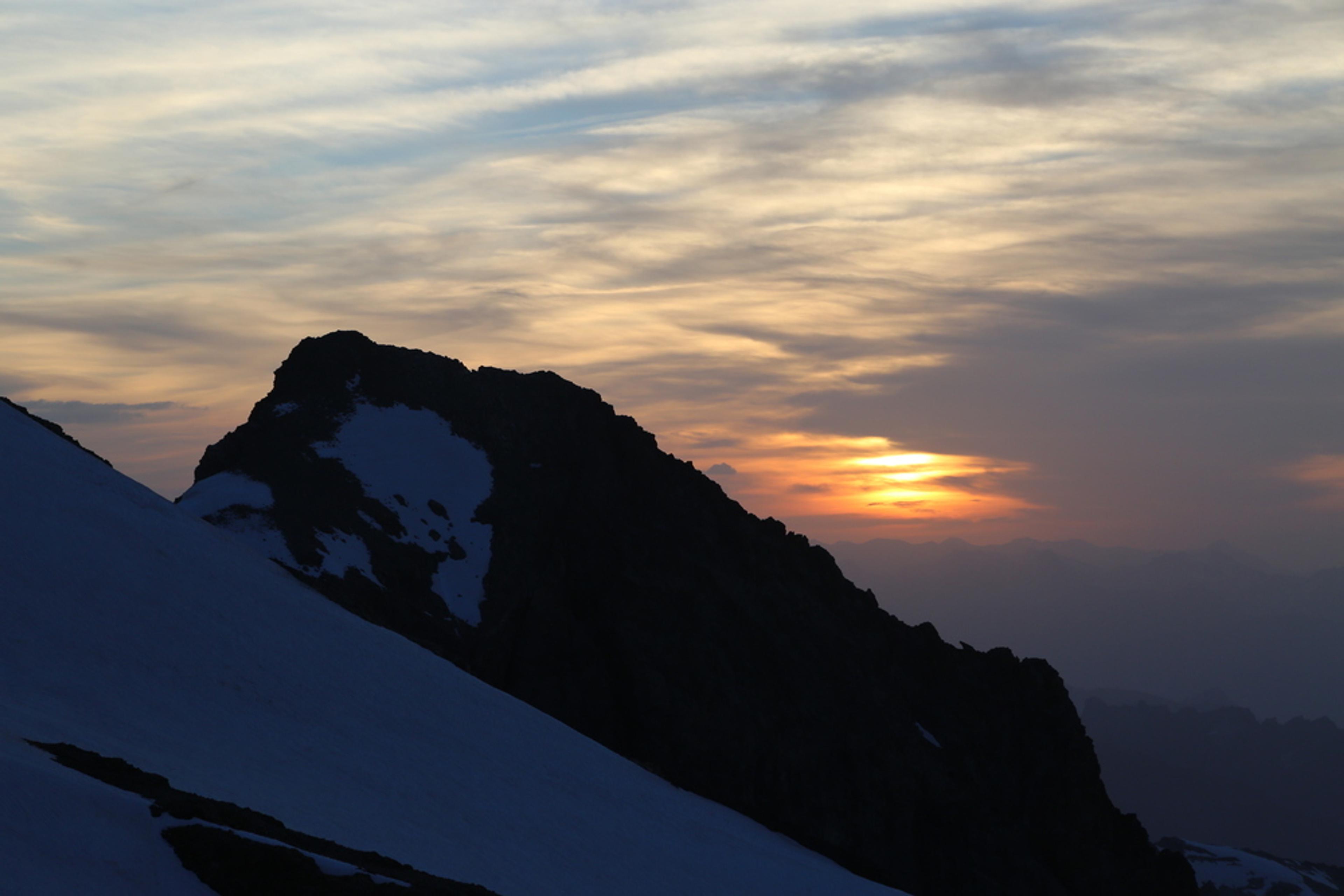 initiation alpinisme - Levé de soleil à la Roche Faurio