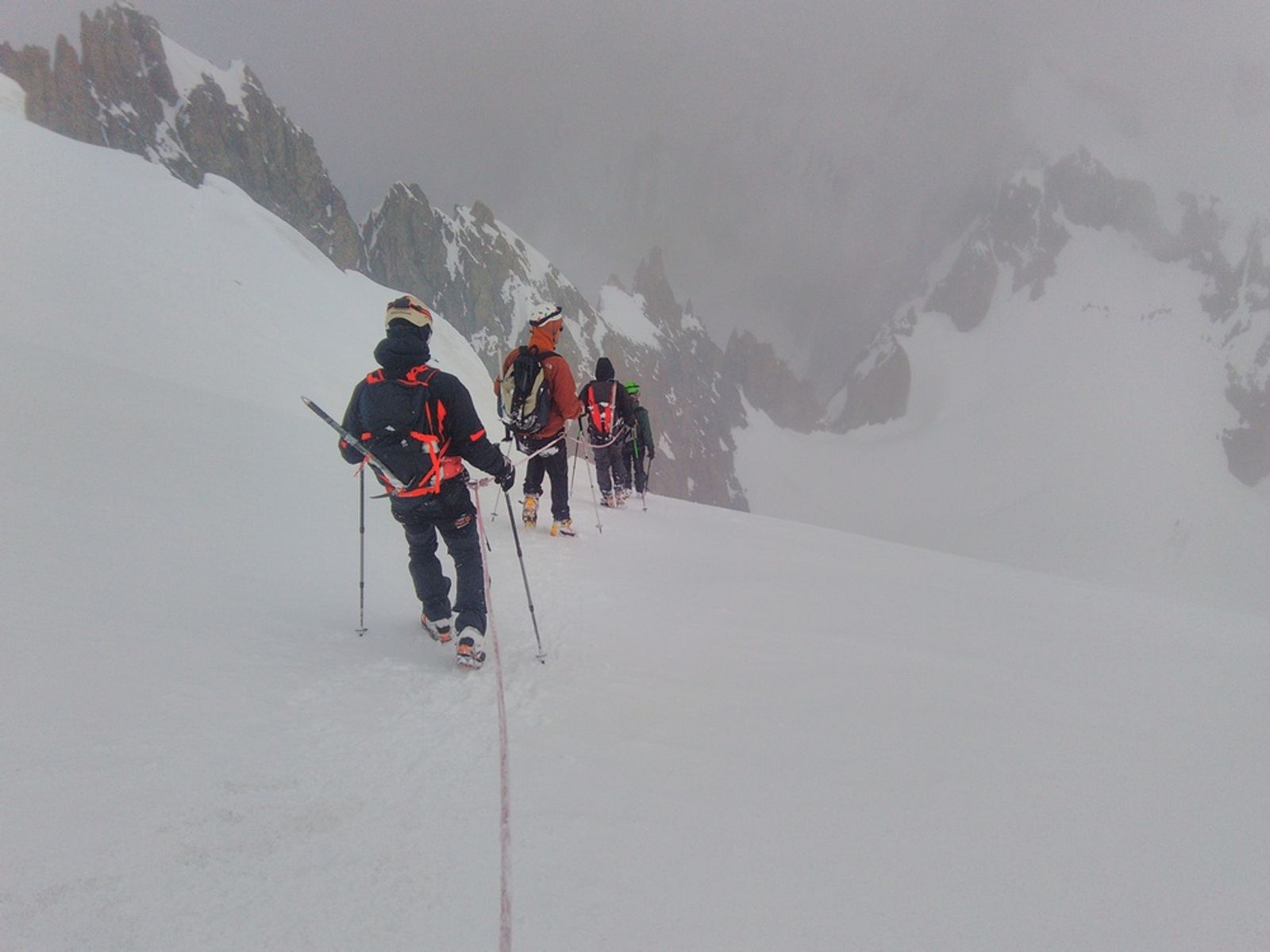 Dôme des Ecrins - Redescente