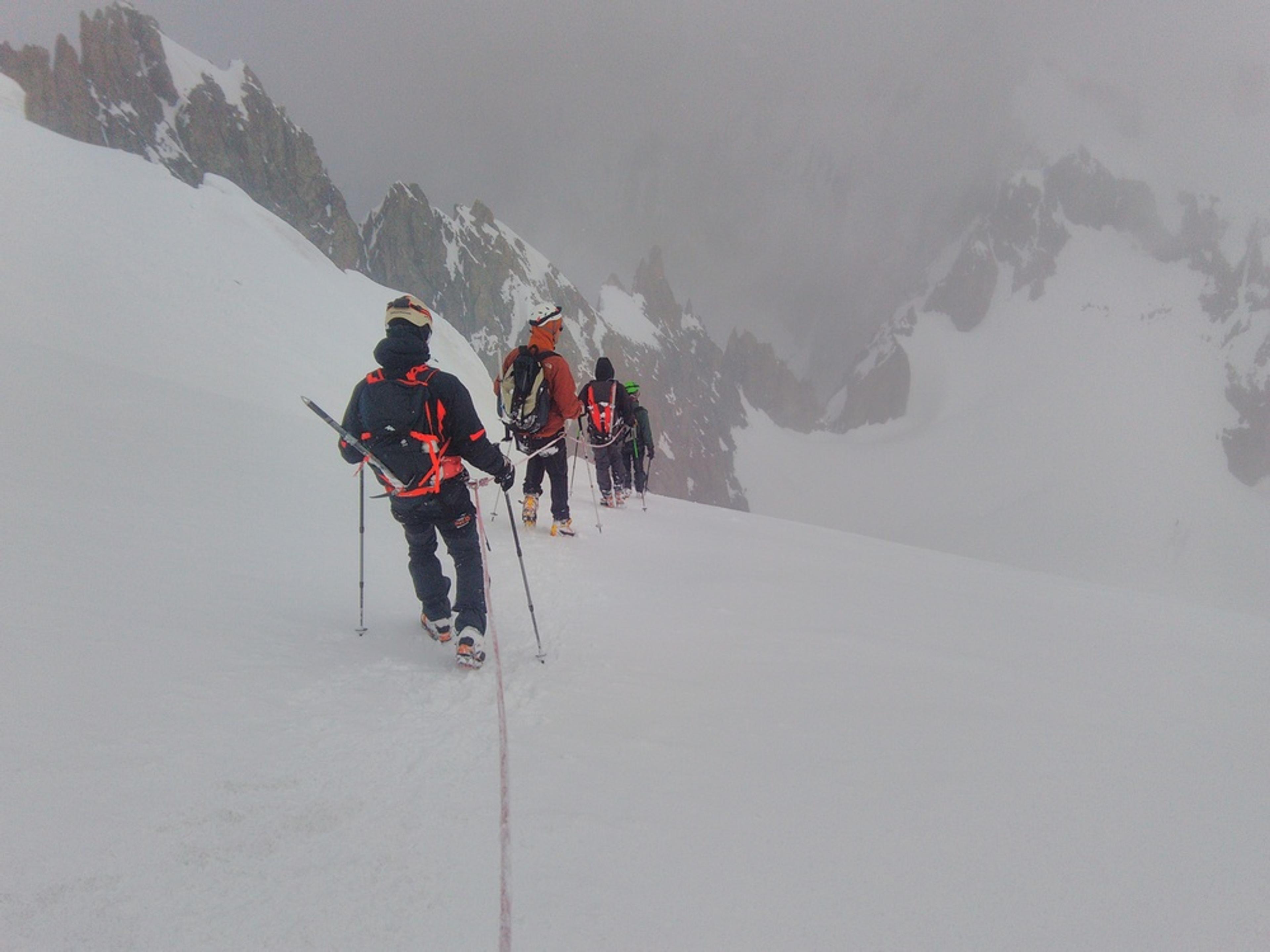 Dôme des Ecrins - Redescente