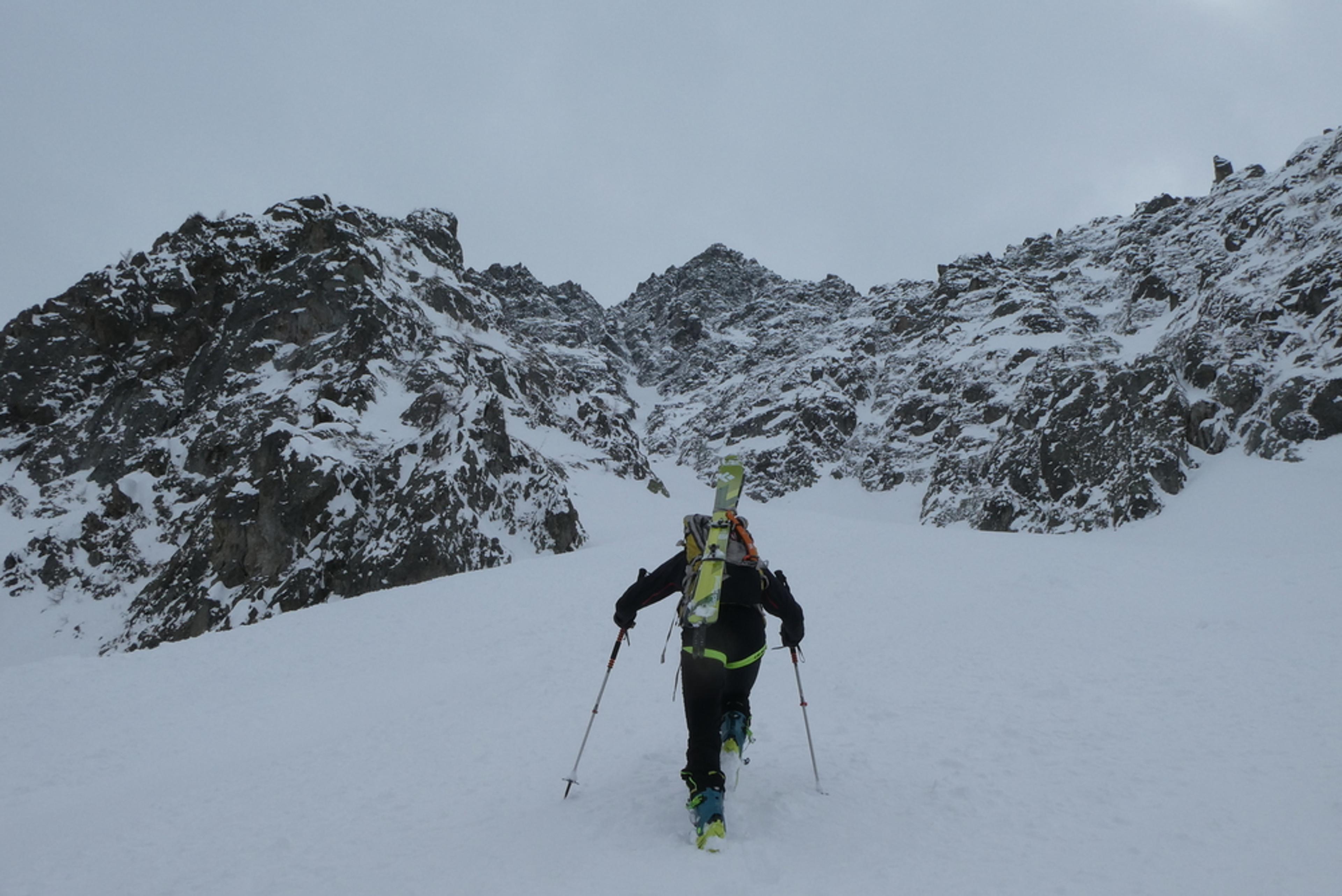 Couloir pente raide - No fiesta - En route