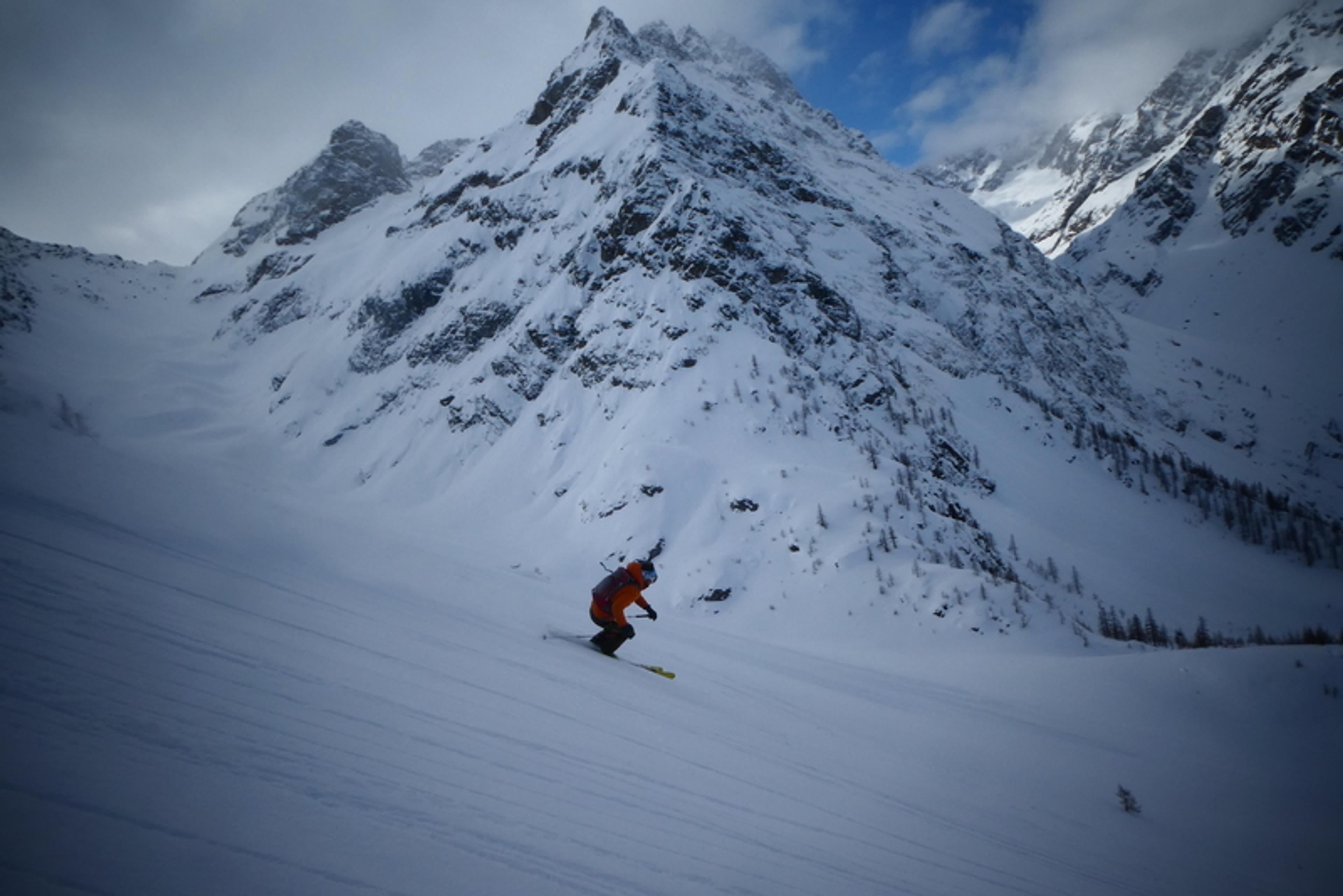 Couloir crête Bel Serre - Dans le vallon de Claphouse