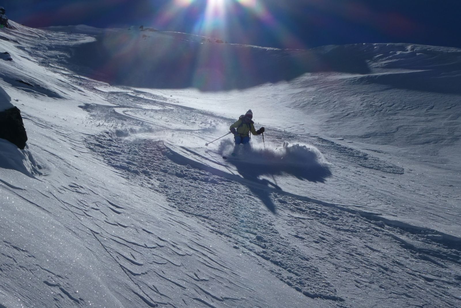 Couloir nord Rocher Blanc - Ca fume