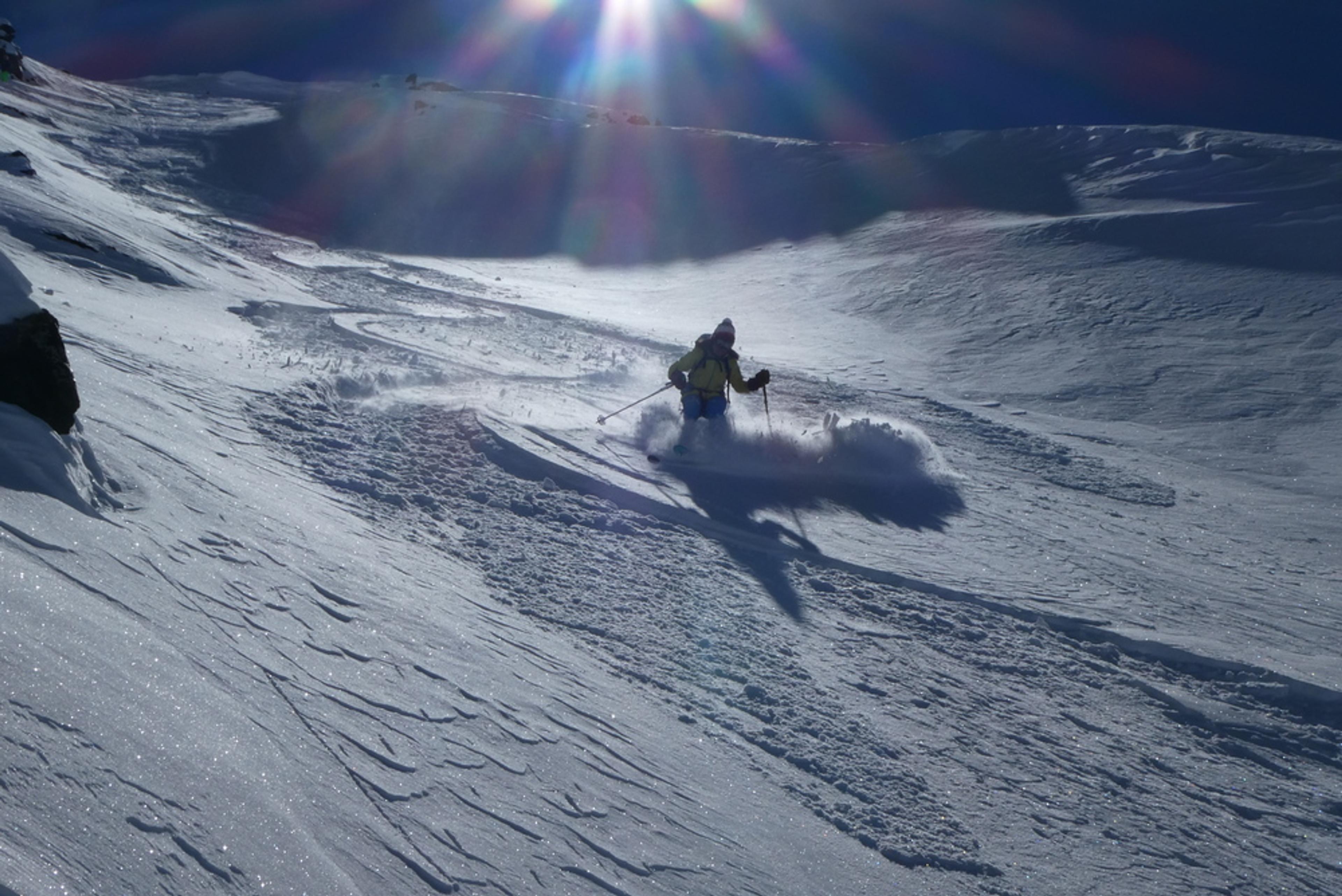 Couloir nord Rocher Blanc - Ca fume
