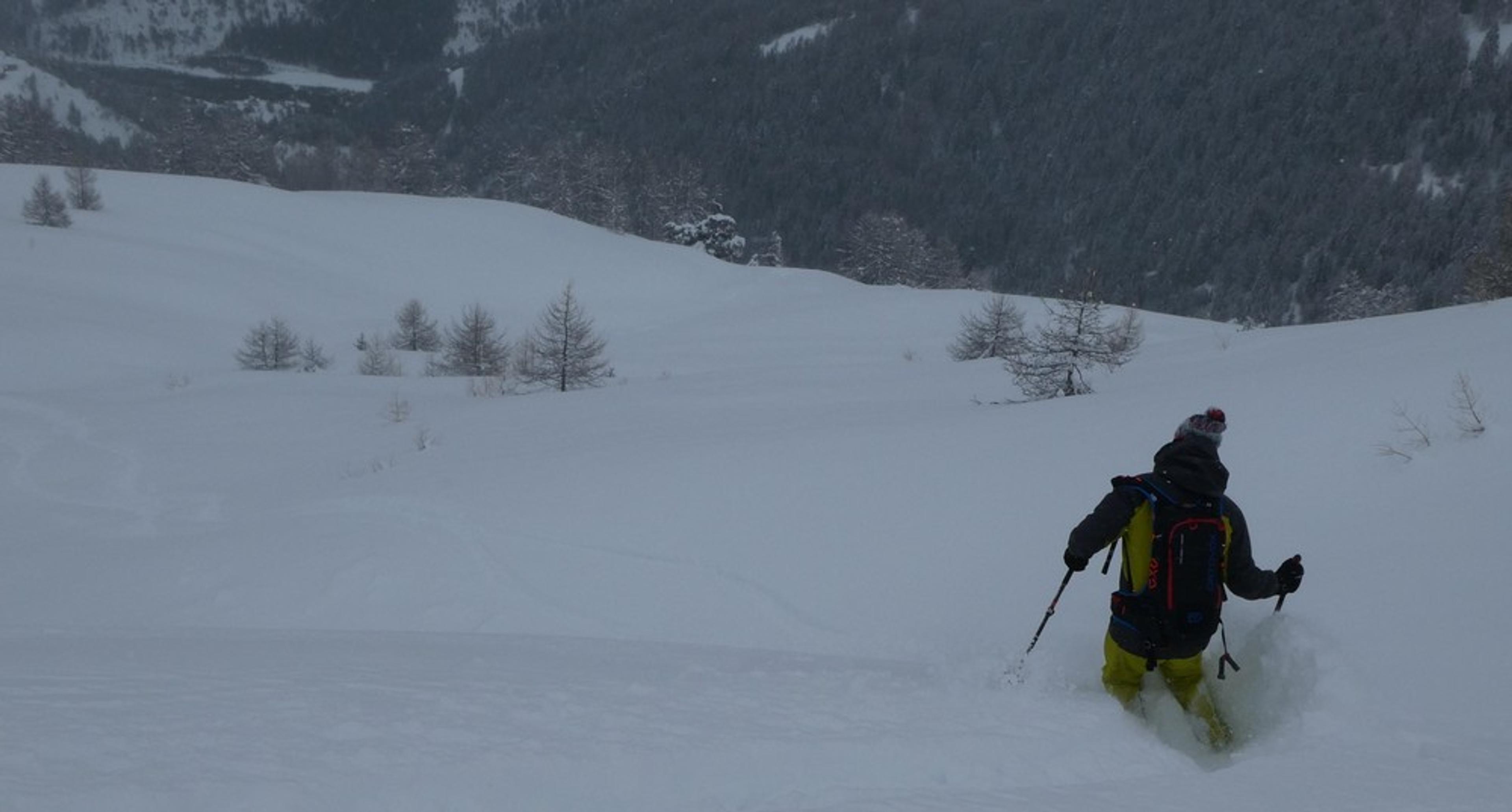 Hors piste Praloup - Tor and the deep deep snow!