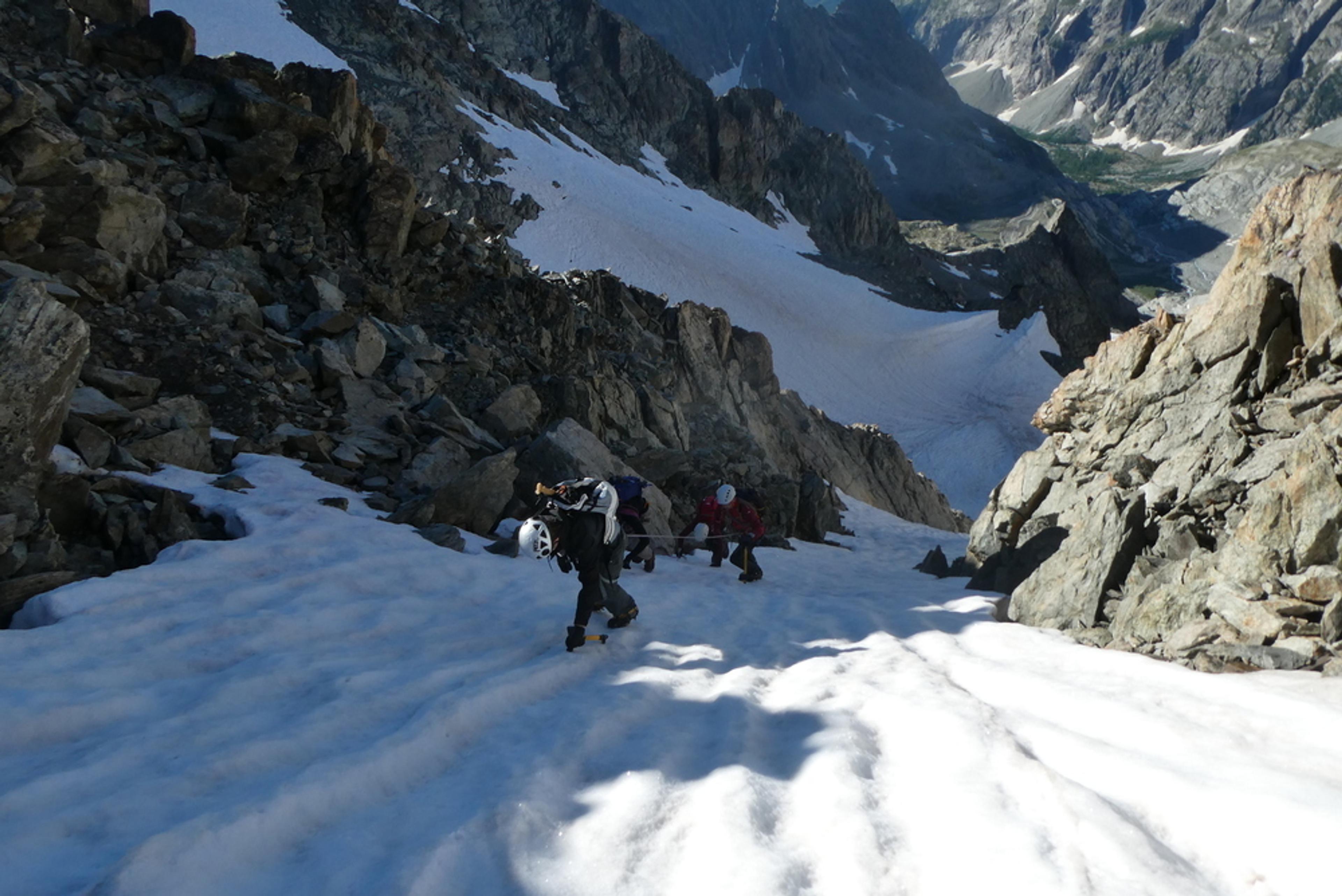 Stage autonomie débutant - Pic d'Arsine - Le couloir