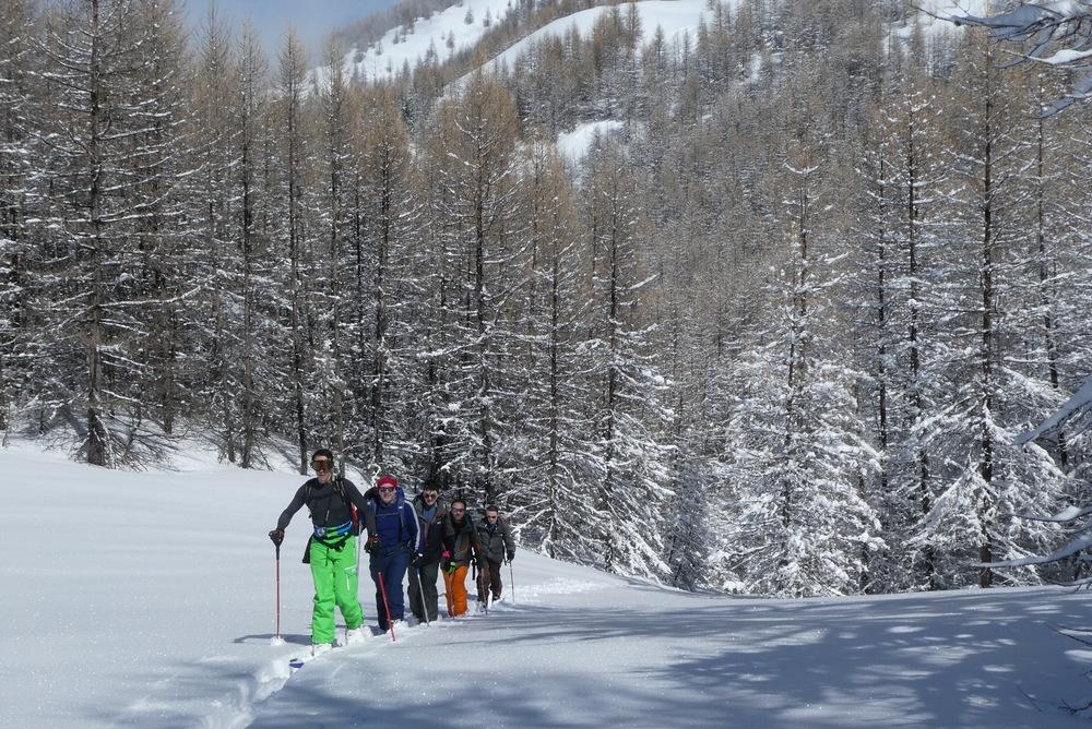 Ski randonnée les Orres - En route