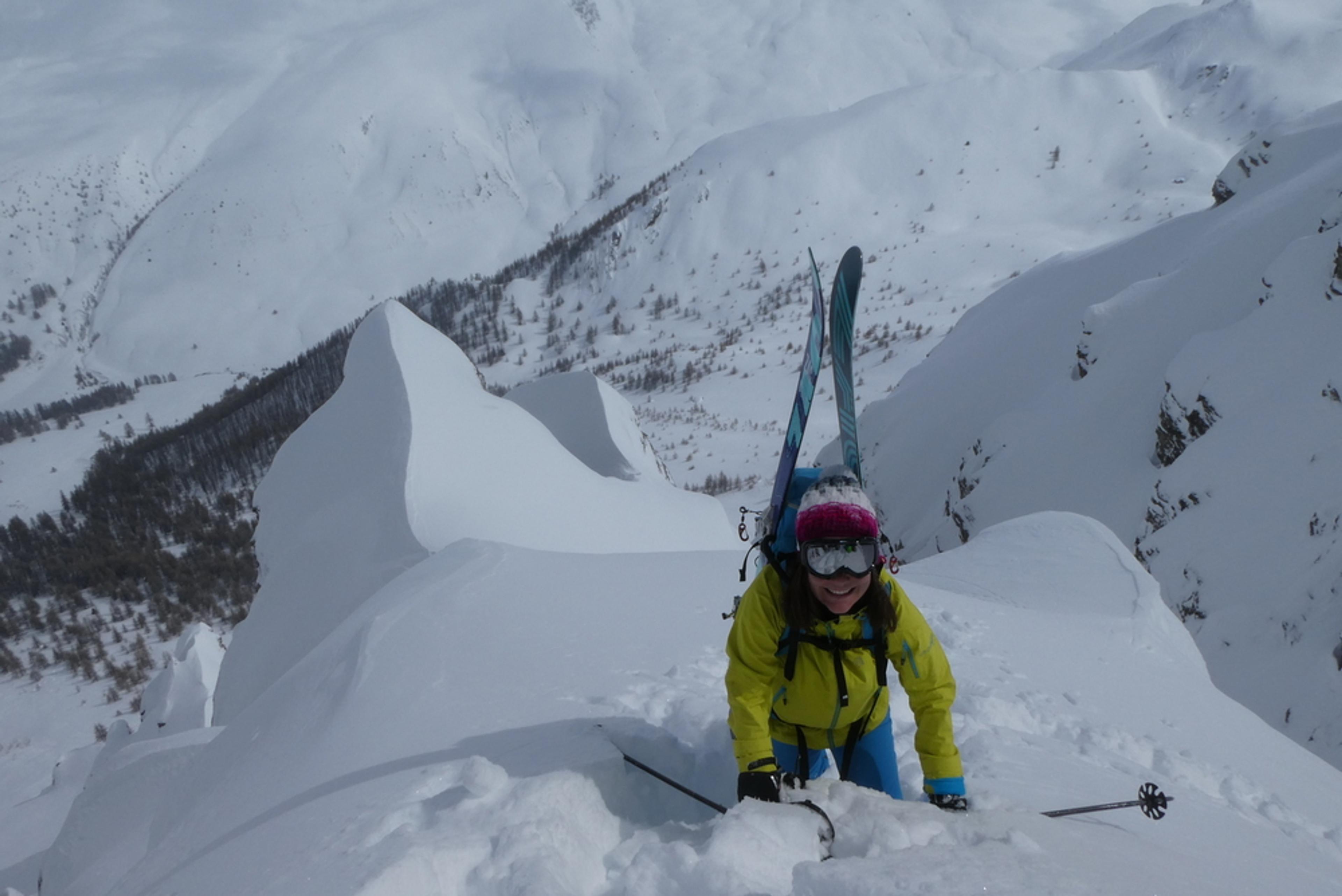 Couloir Pente raide - Baionnette - Anais sur la petite épaule