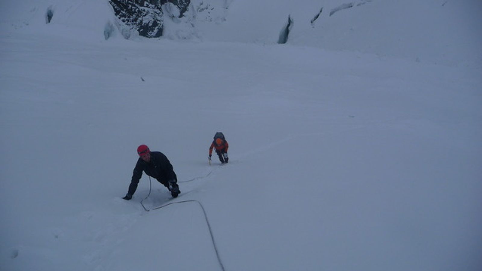 Dôme des Ecrins - Vers 3400m, peu de temps avant le but