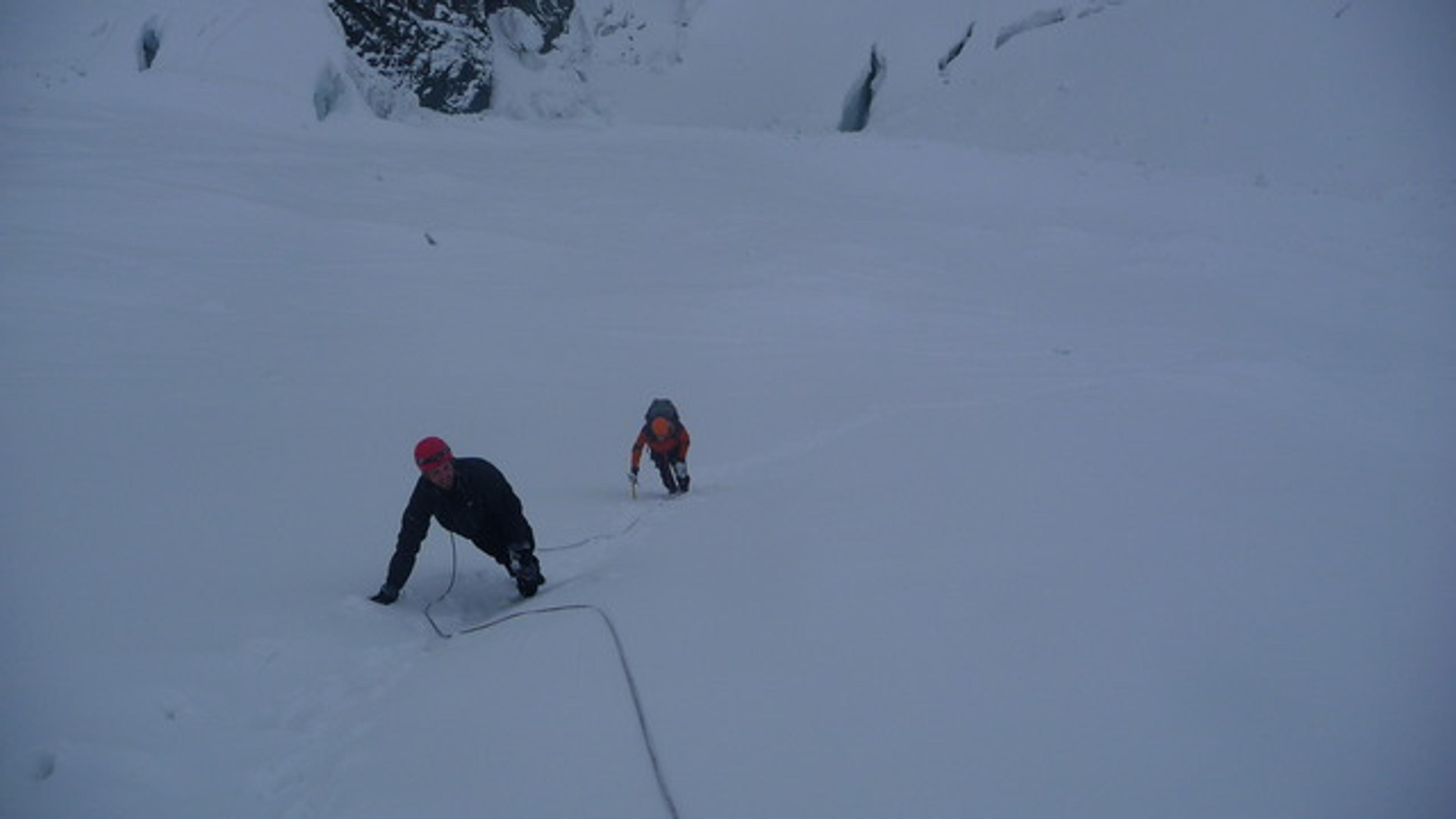 Dôme des Ecrins - Vers 3400m, peu de temps avant le but