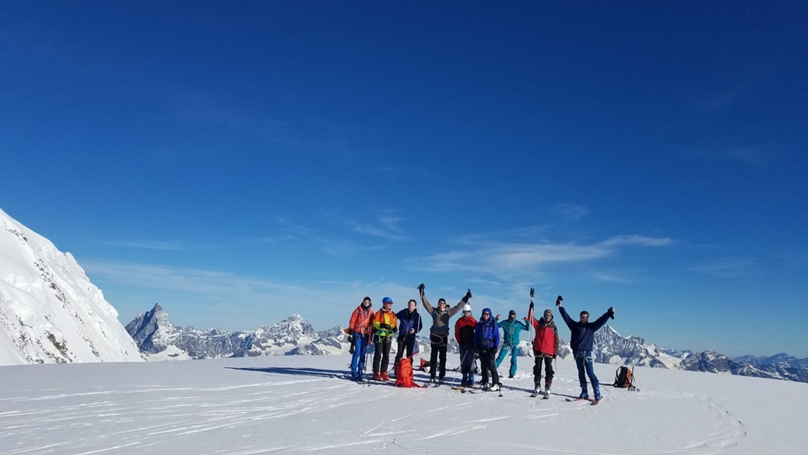 Le groupe au col du Lys