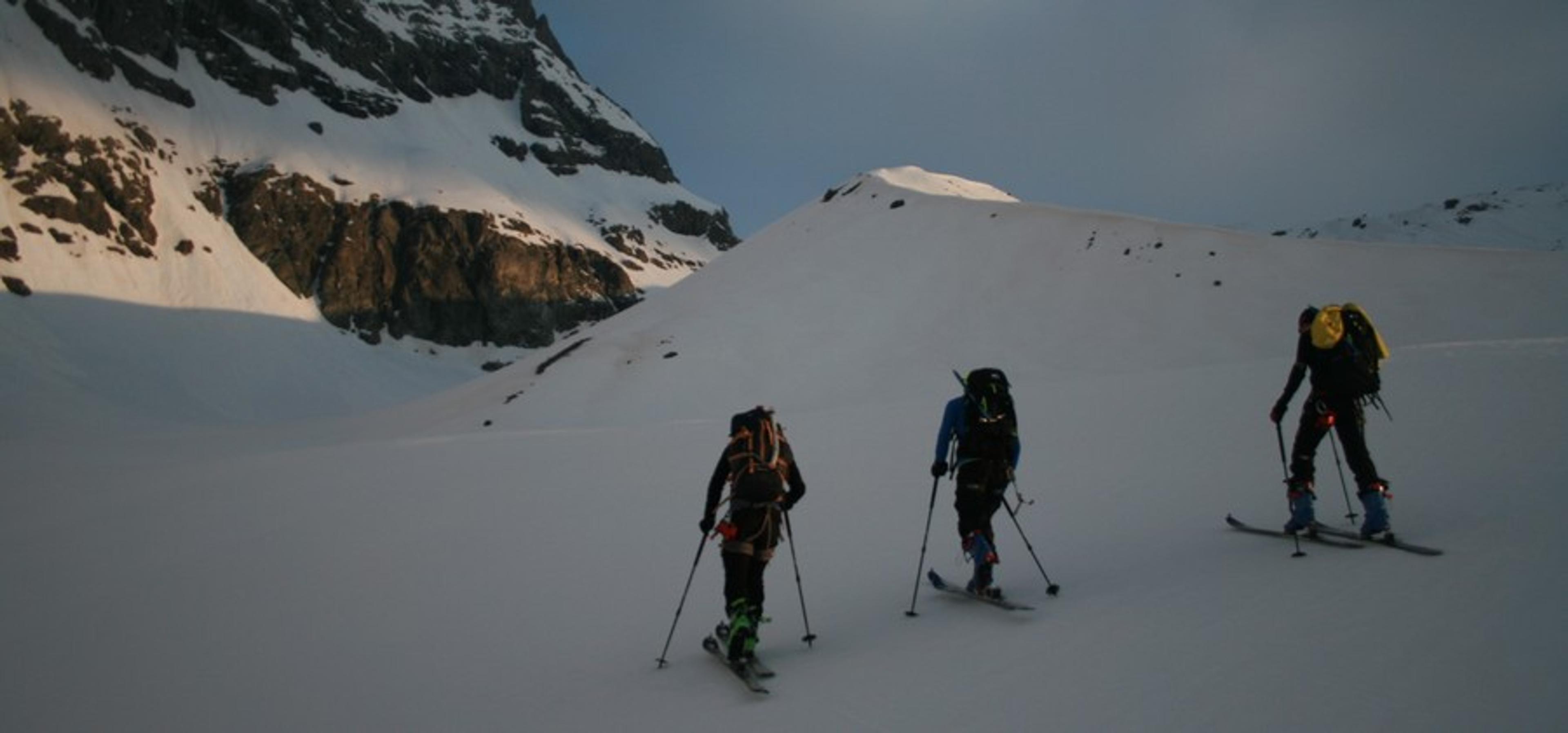 Raid ski Haute Maurienne - Départ pour le col de la Bessanèse