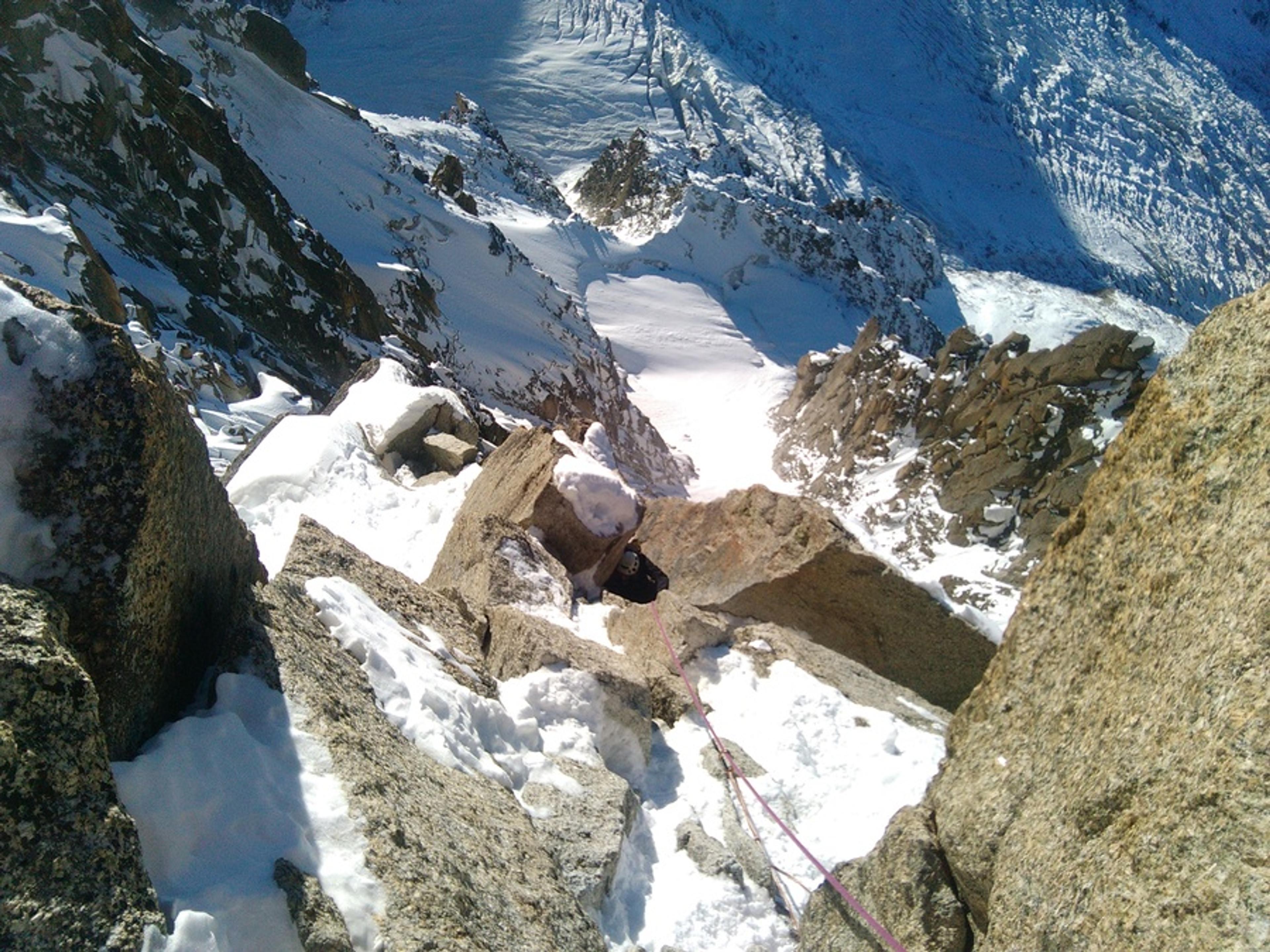 Arête des Cosmiques - La sortie