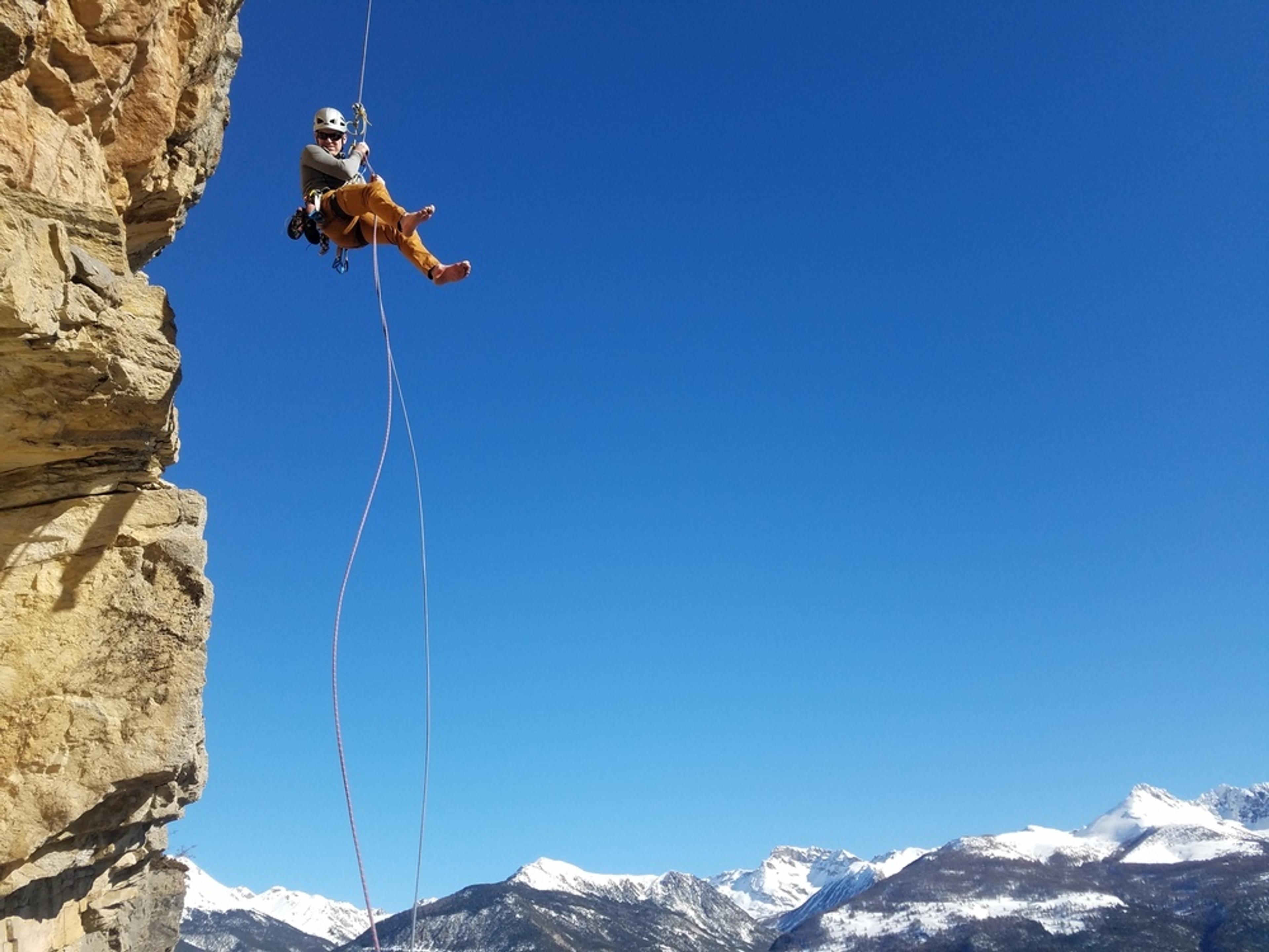 Escalade Grande voie Ponteil – Rappel aérien