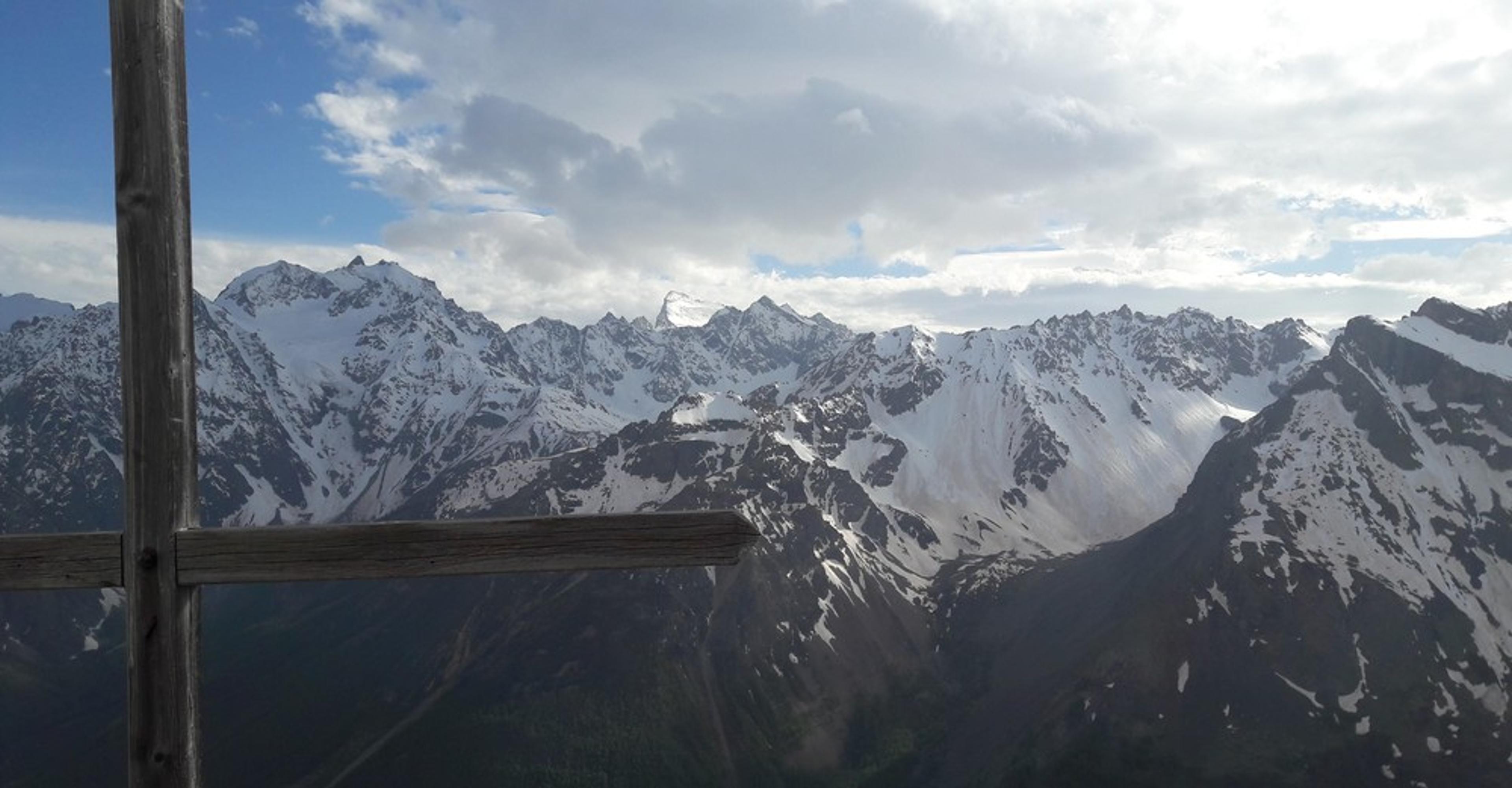 Aiguillette du Lauzet - Voie Davin - Vue sur les Ecrins