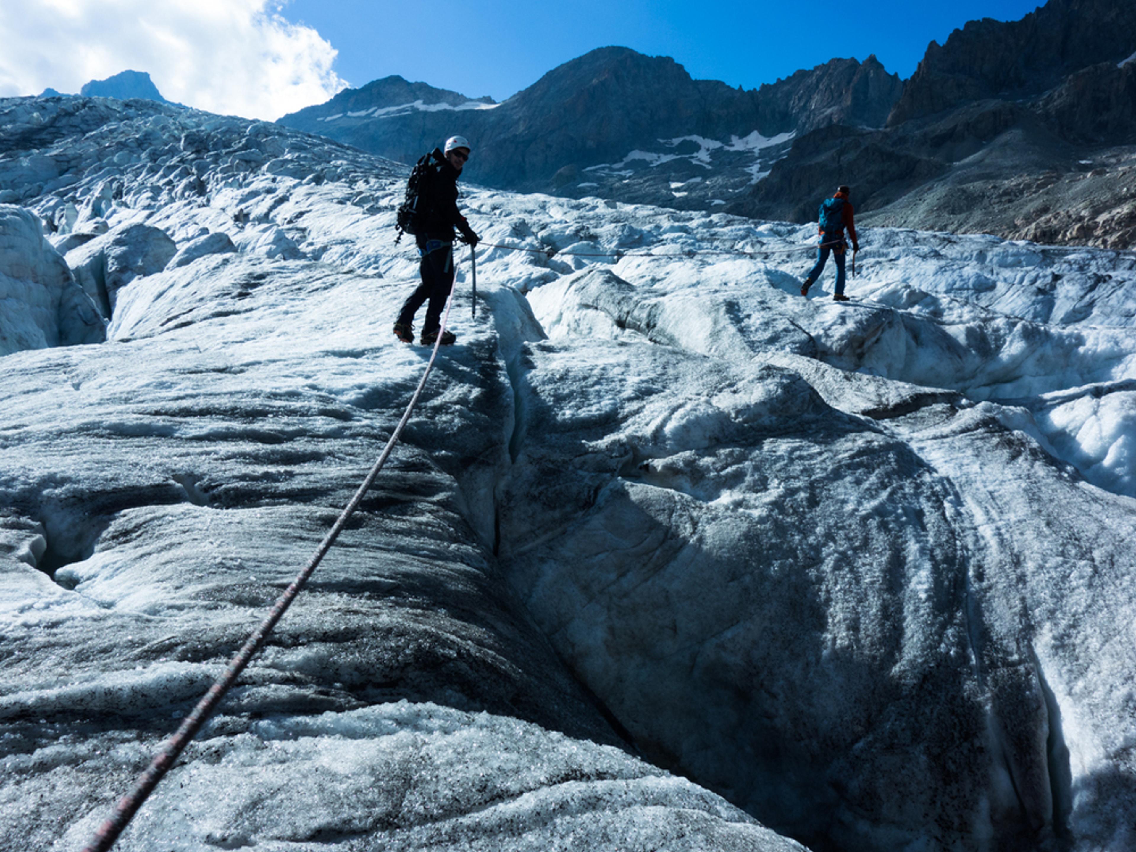 Stage autonomie alpinisme - Sur le Glacier Blanc