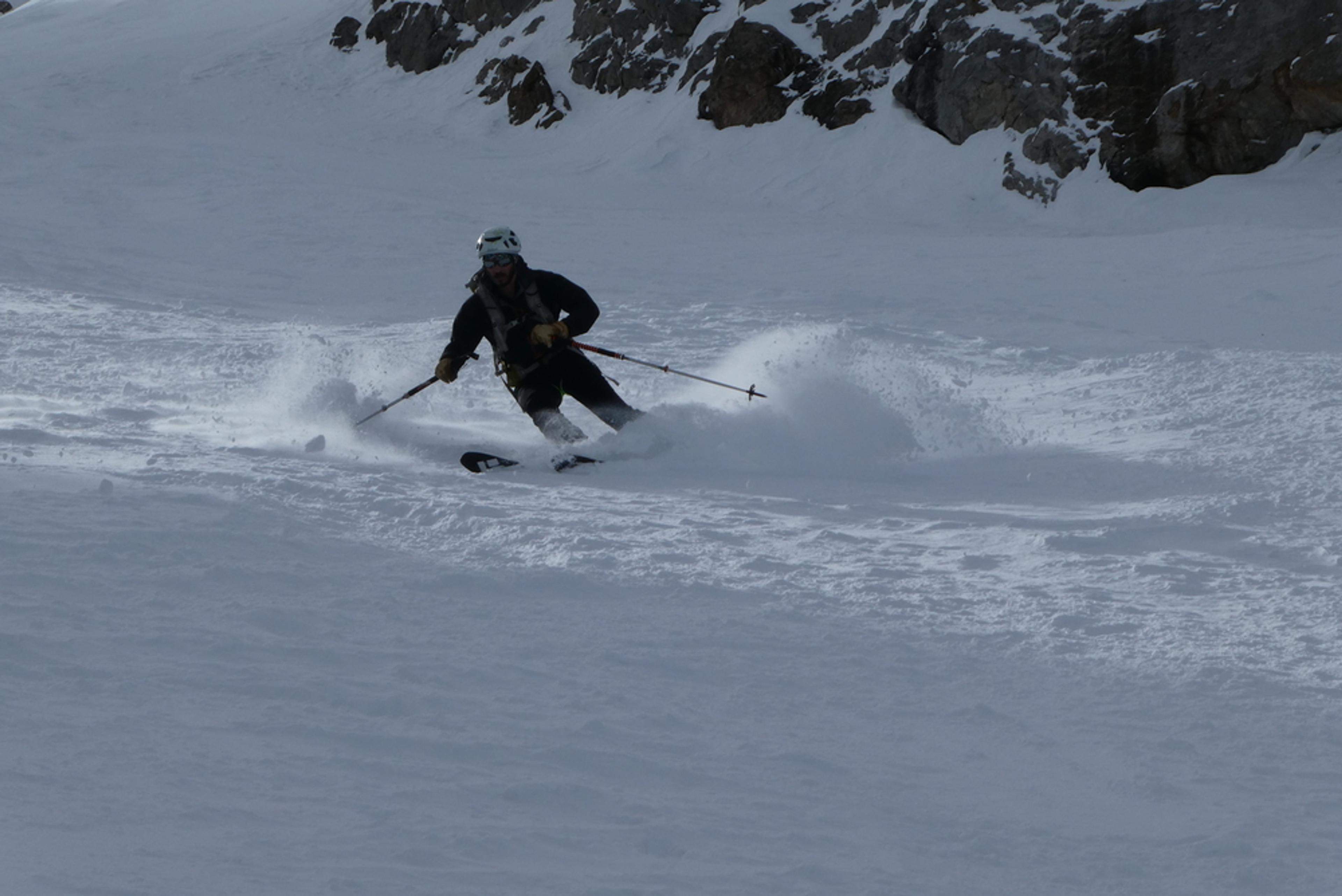 Couloir pente raide - Petit Davin - Pas mal là