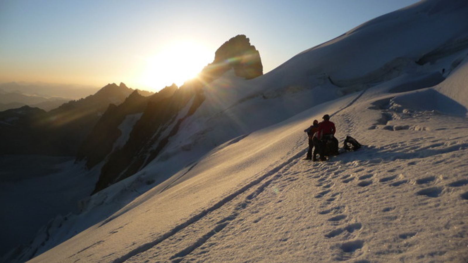 Dôme des Ecrins - Troisième levé de soleil sur Barre noire