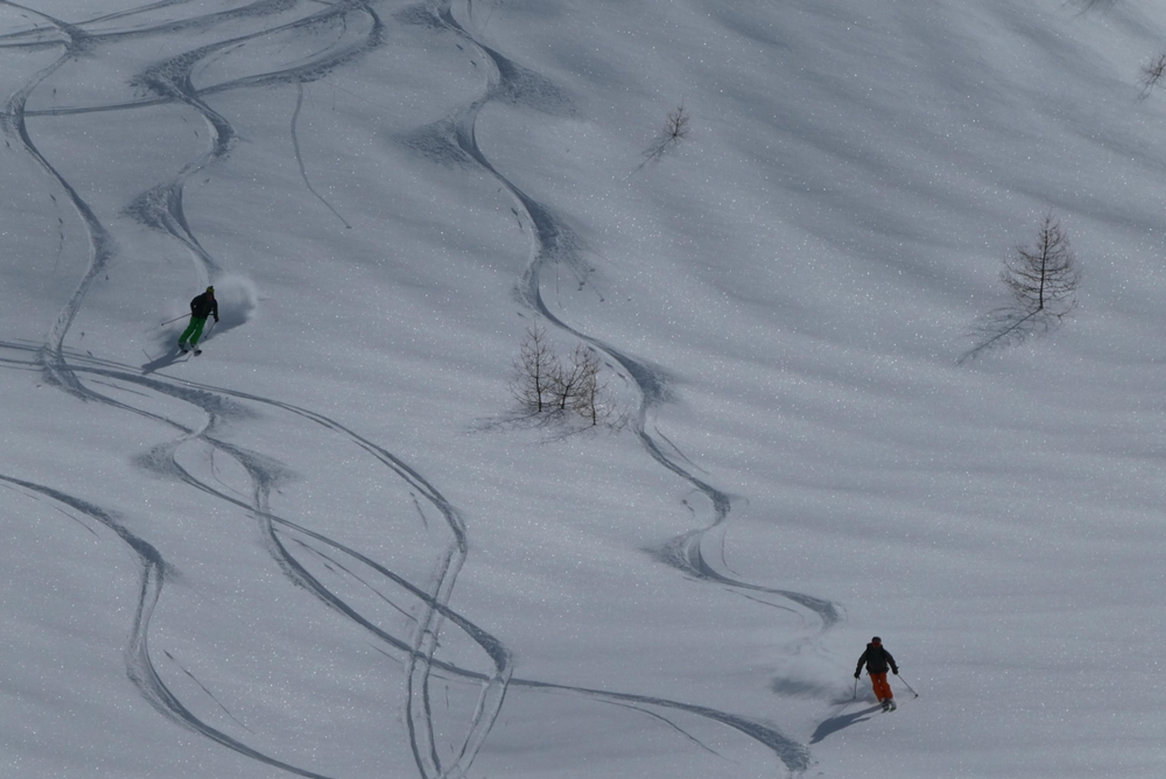 Ski randonnée les Orres - François et Boris