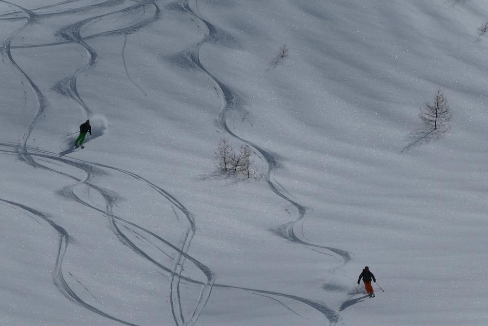 Ski randonnée les Orres - François et Boris