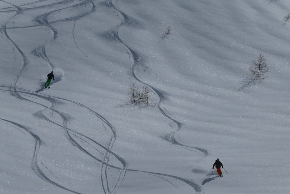 Ski randonnée les Orres - François et Boris