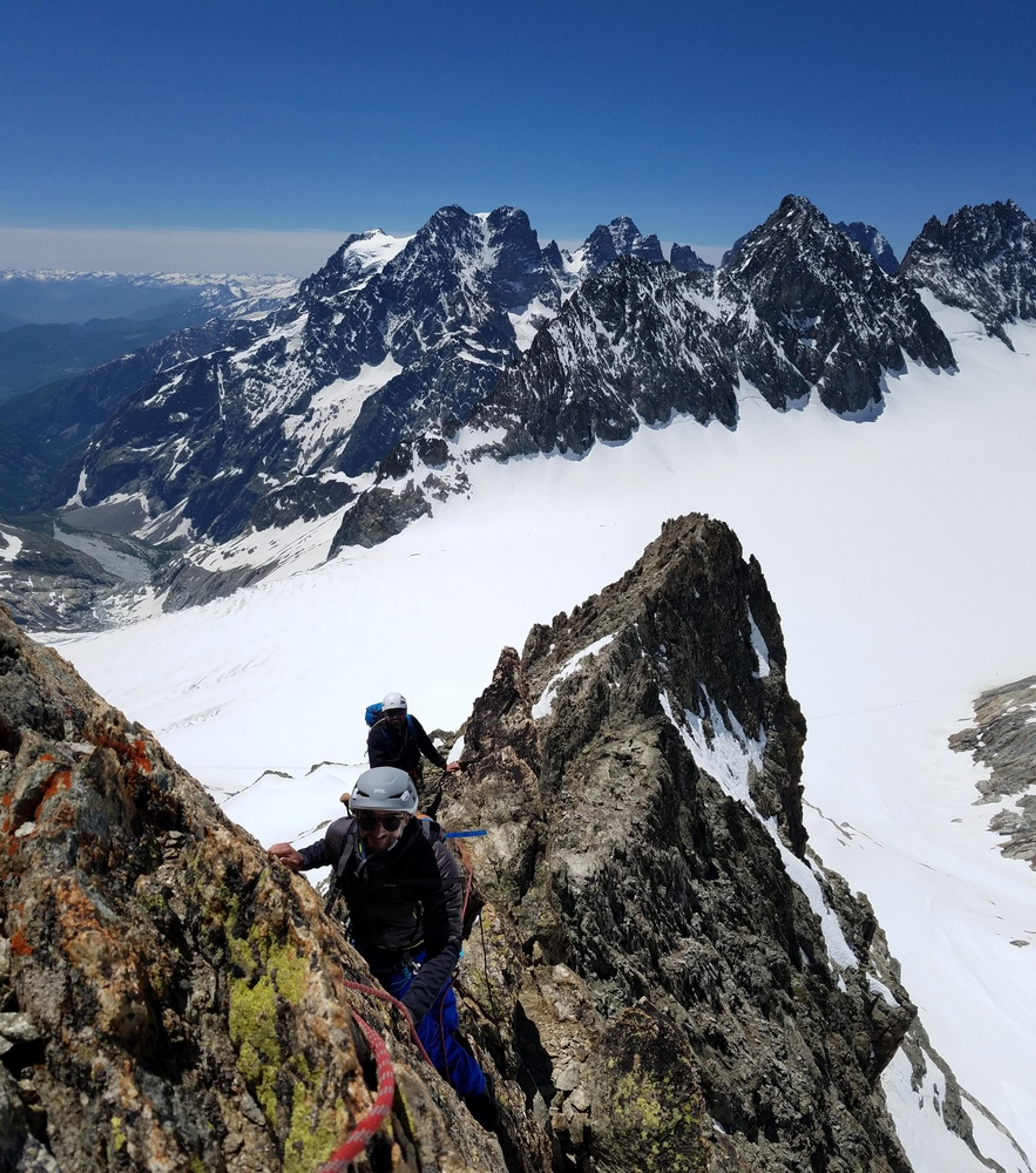 Arête sud Glacier Blanc - Aérien
