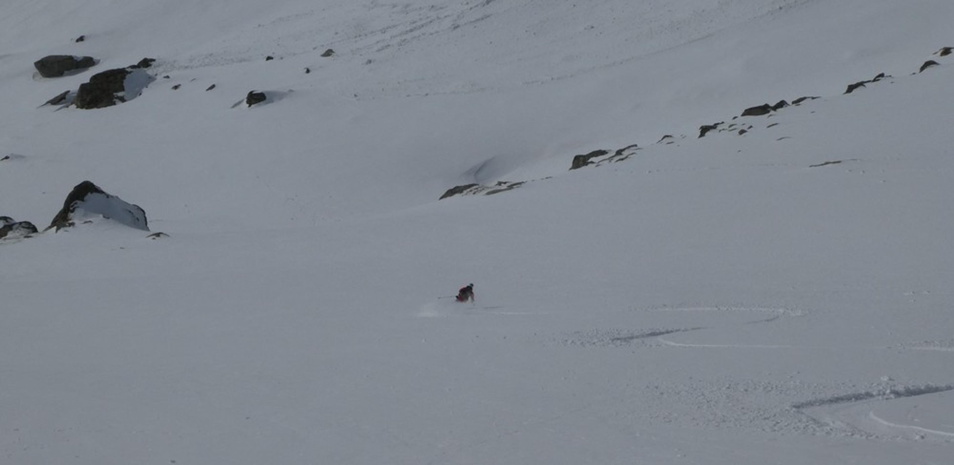 En descendant sur l’Orgère – Poudre for ever
