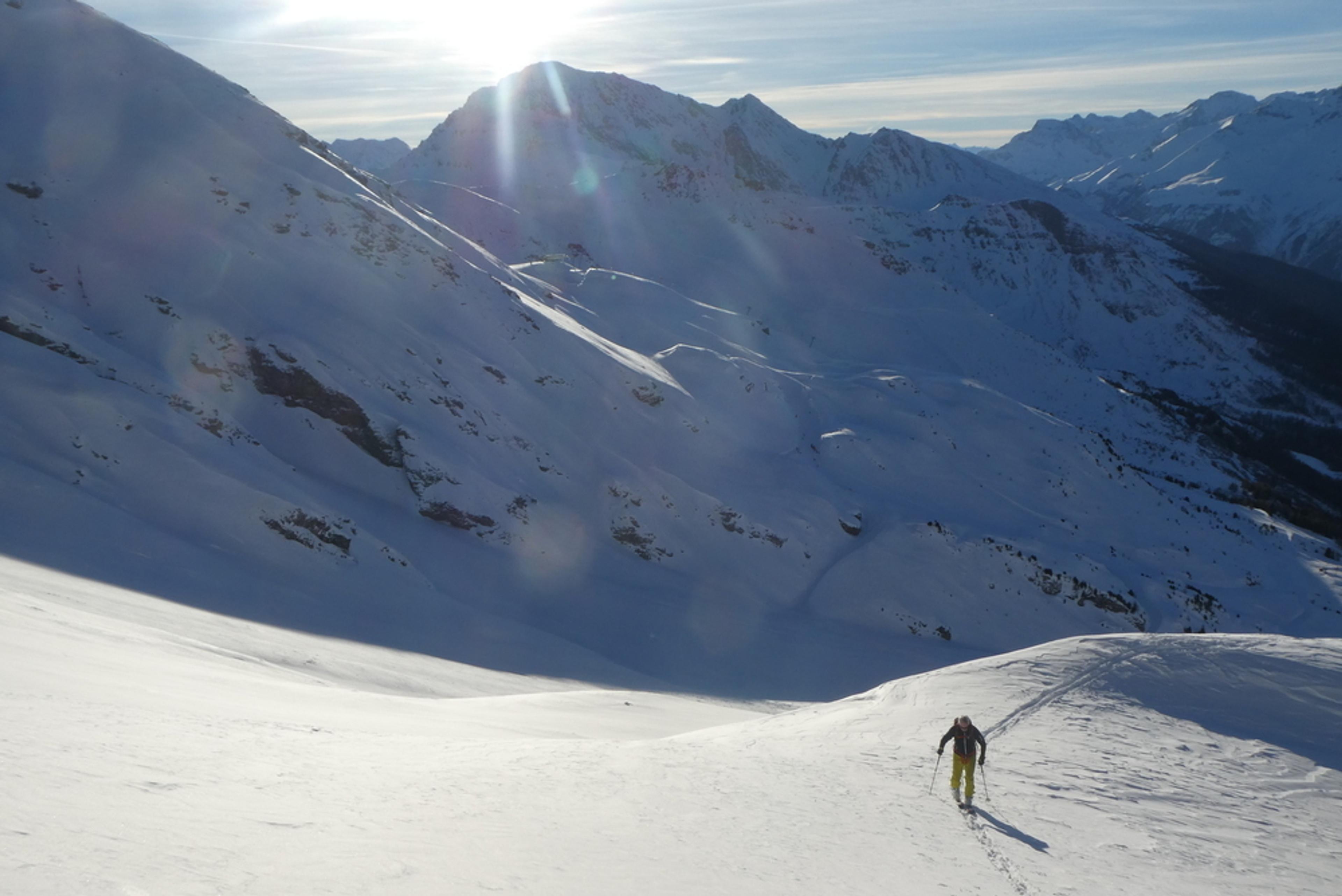 Freerando Valcenis - Montée au dessus du télésiège