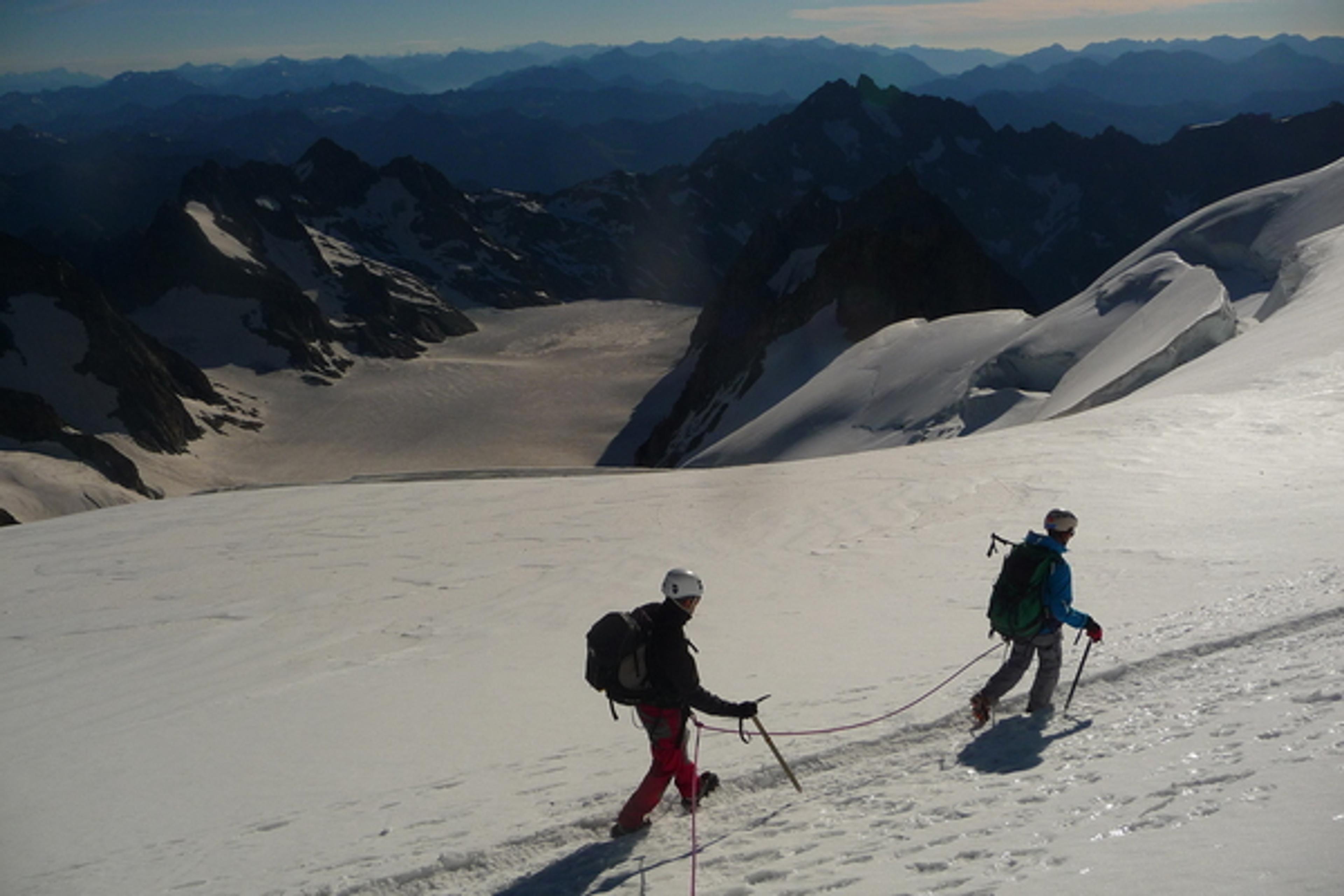 Dôme des Ecrins - Début de la descente