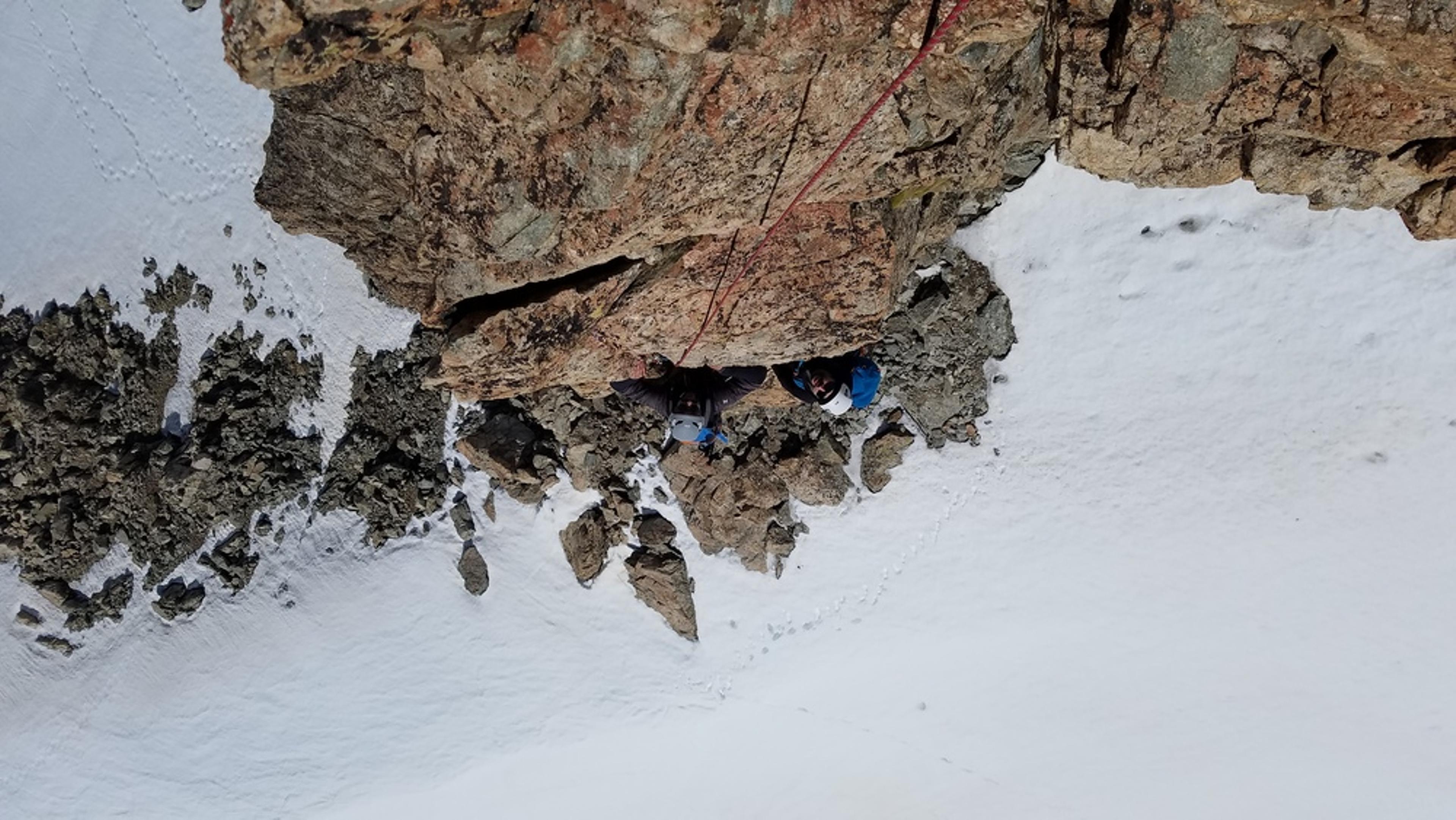 Arête sud Glacier Blanc - L'attaque