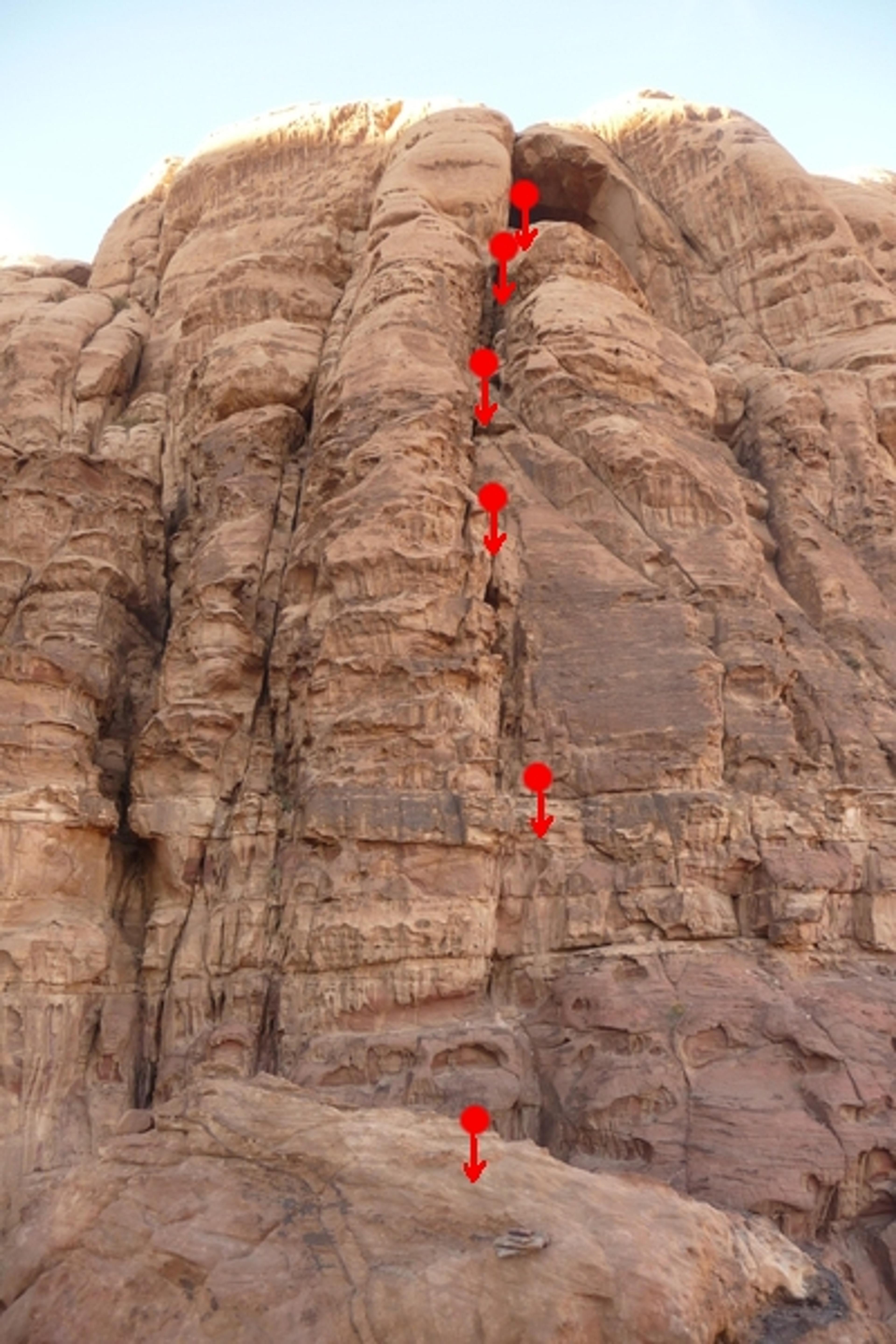 Wadi Rum - Inshallah factor - Descente en rappel de l'oeil d'Allah