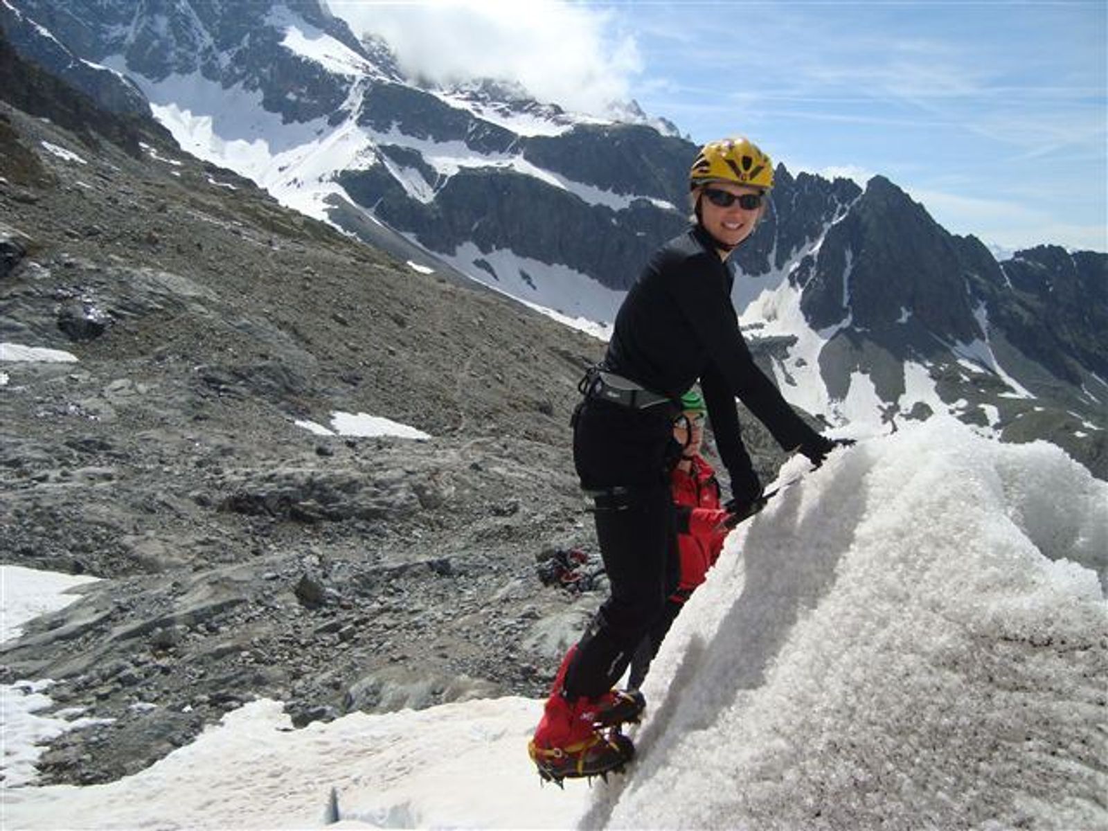 Ecole glace - Glacier Blanc - Emmanuelle, tout sourire!