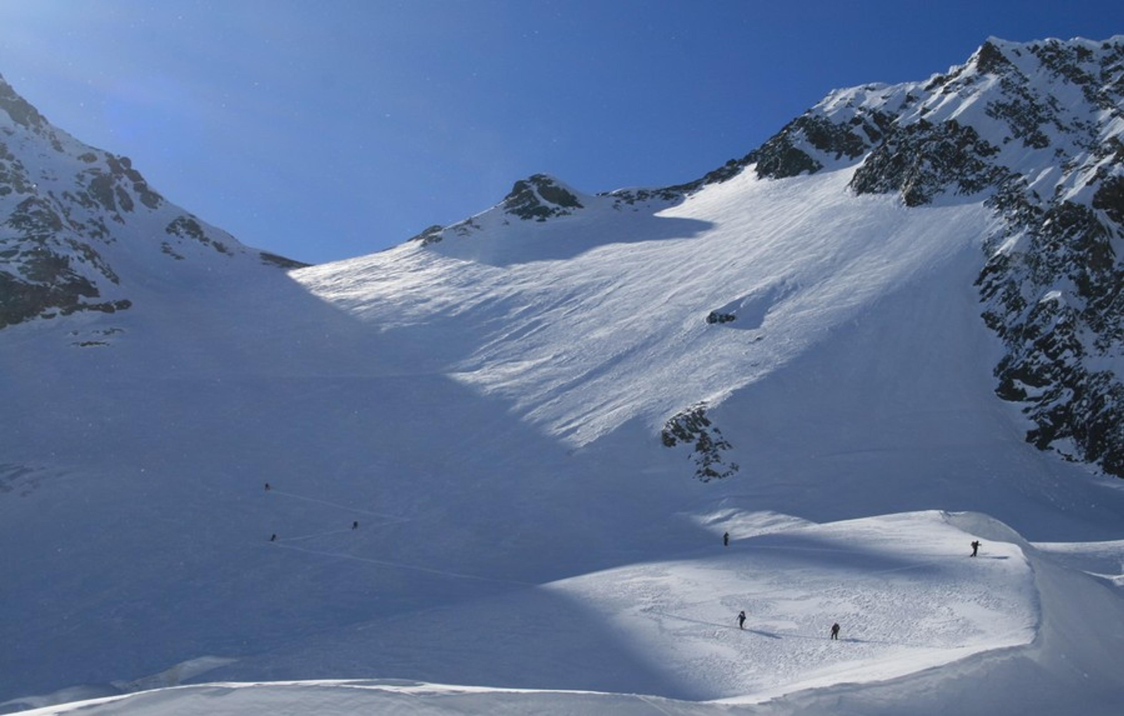 Raid ski Haute Maurienne - Vers le col de la Petite Ciamarella
