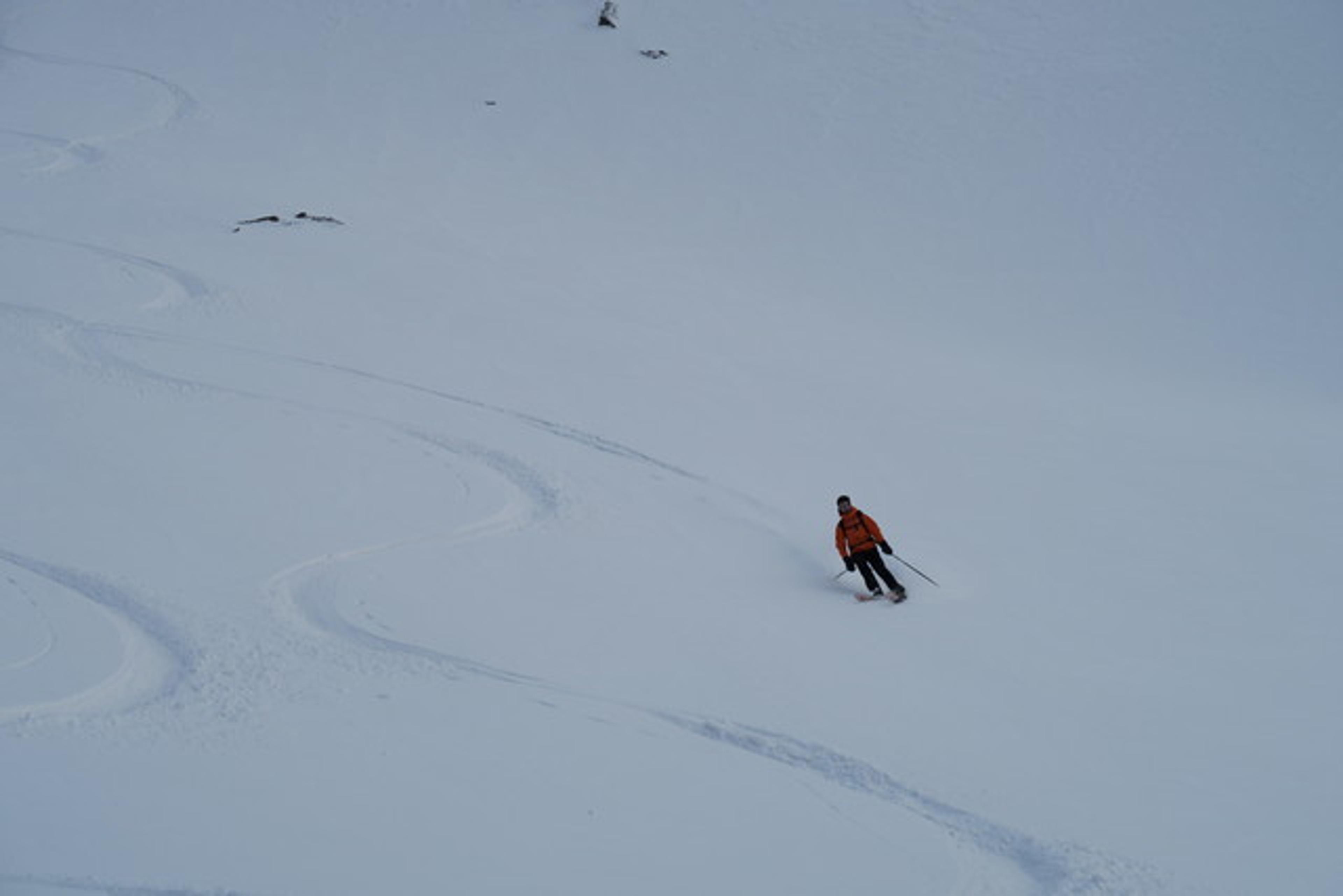 Pointe des Marcelettes - Guillaume savoure la poudre