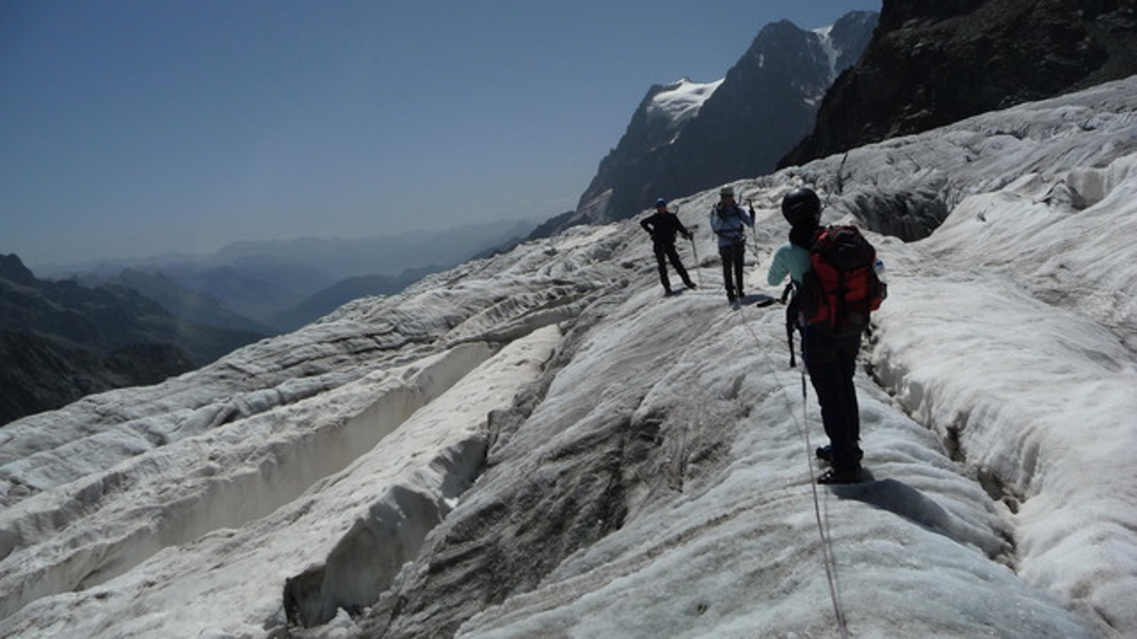 Glacier Blanc - En montant au refuge des Ecrins
