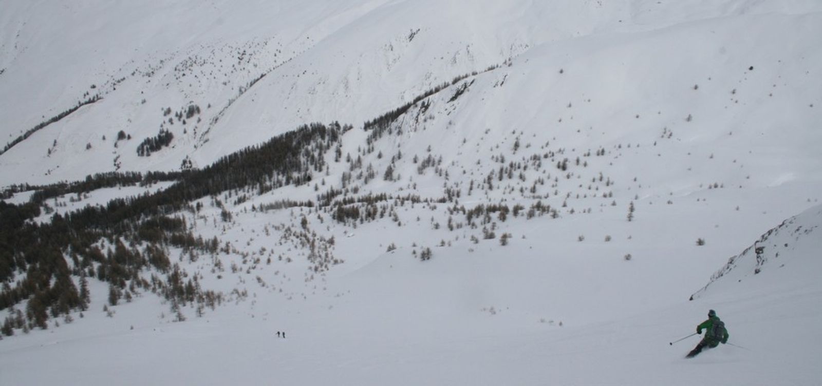 Hors-piste à Saint-Véran - Couloir de Chateaurenard - Le bas dément!