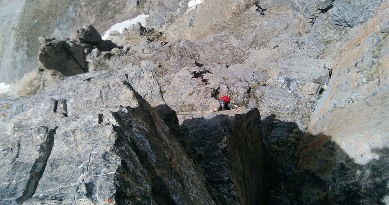 Arête sud tête de Gaulent - A la sortie du passage clé