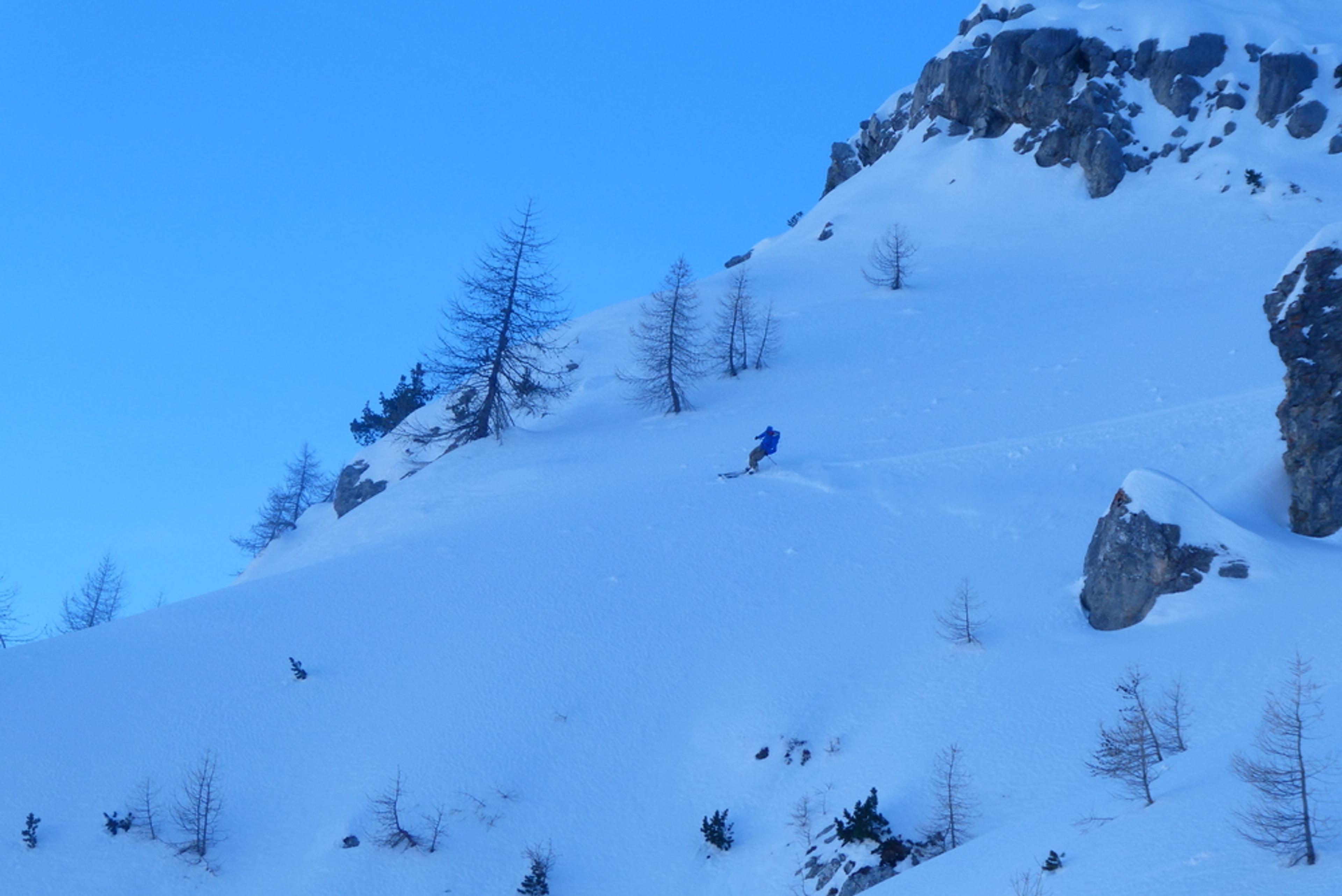 Aiguillas Face Nord - Yann au télémark