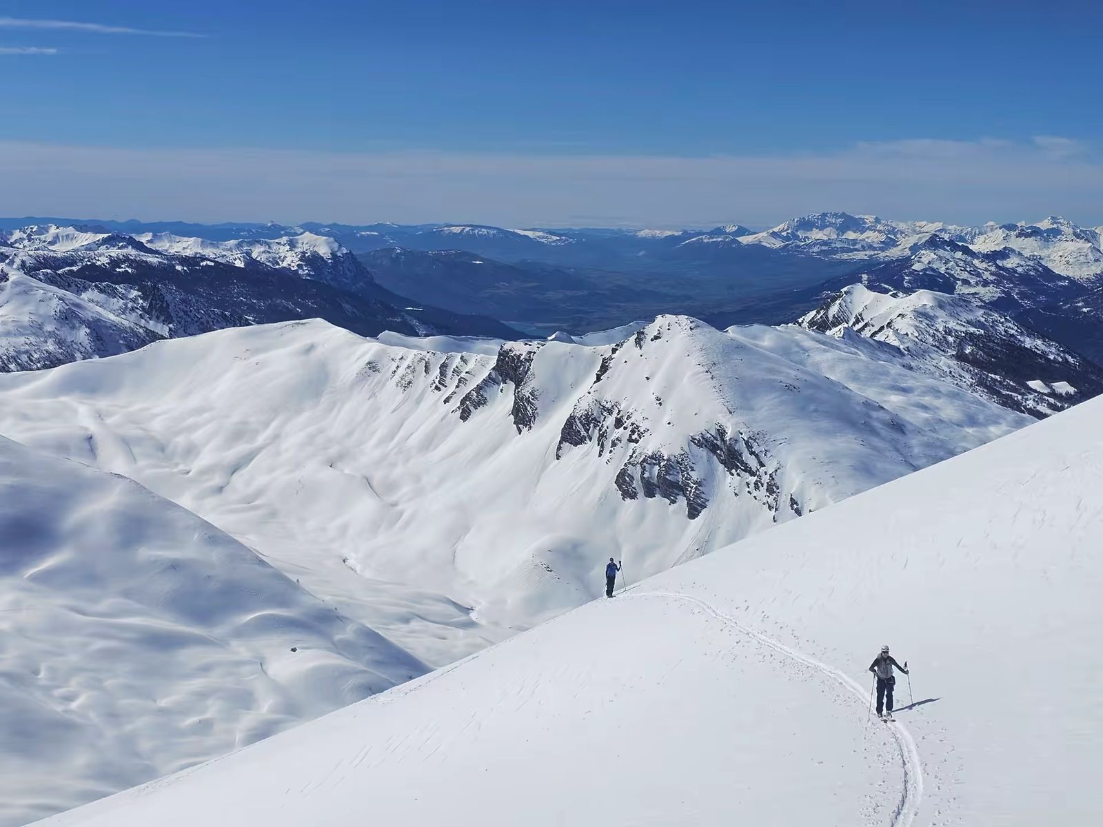Dans le remontée après la descente sur le vallon de Crévoux