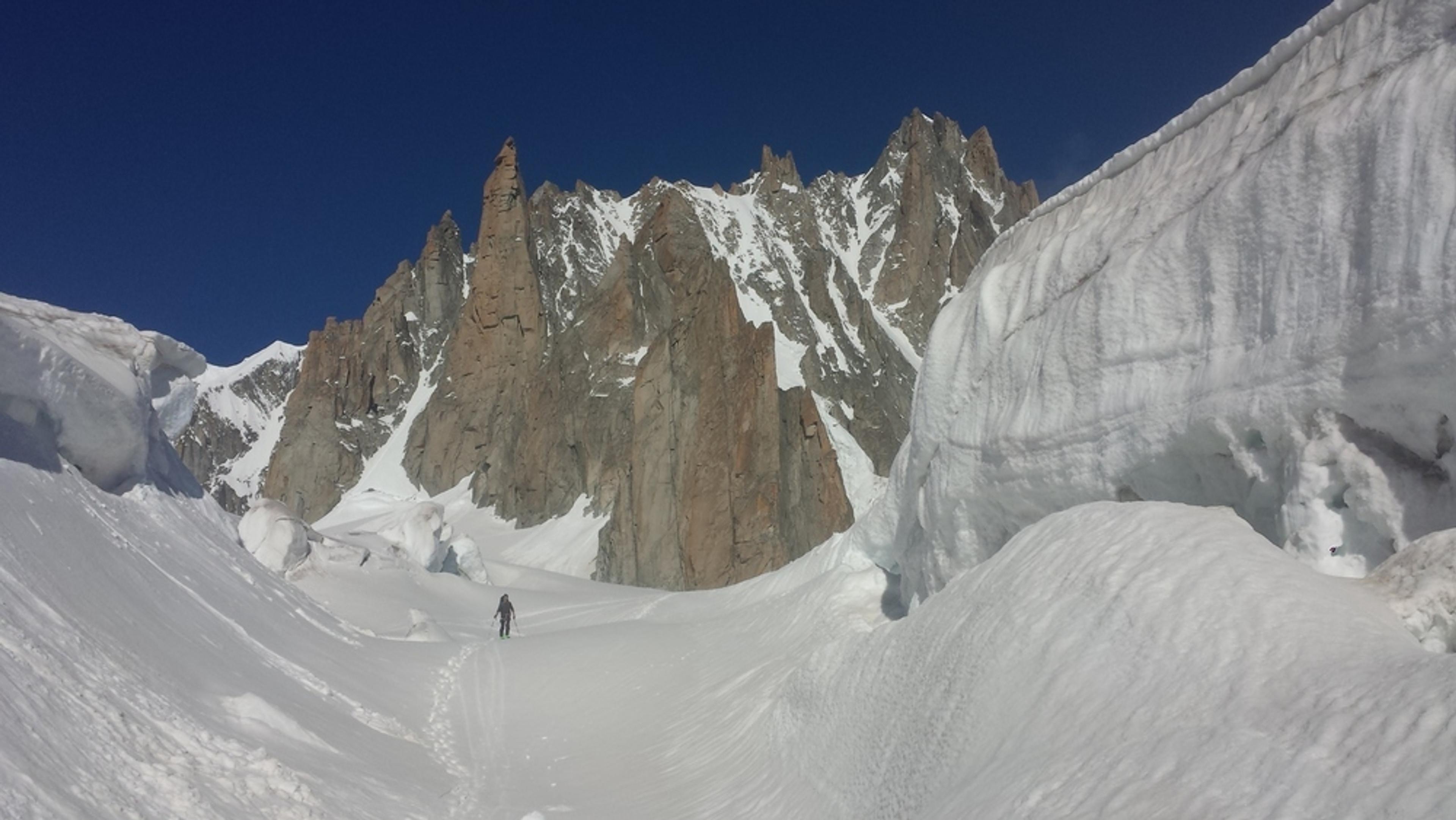 Mont-Blanc du Tacul - Ski - Retour vers Torino