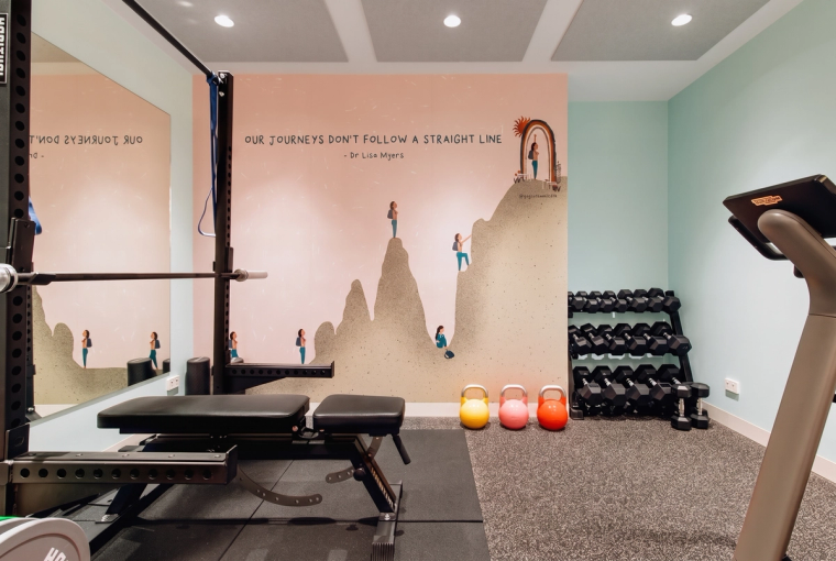 The gym and pilates room