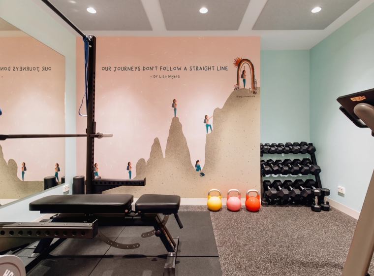 The gym and pilates room